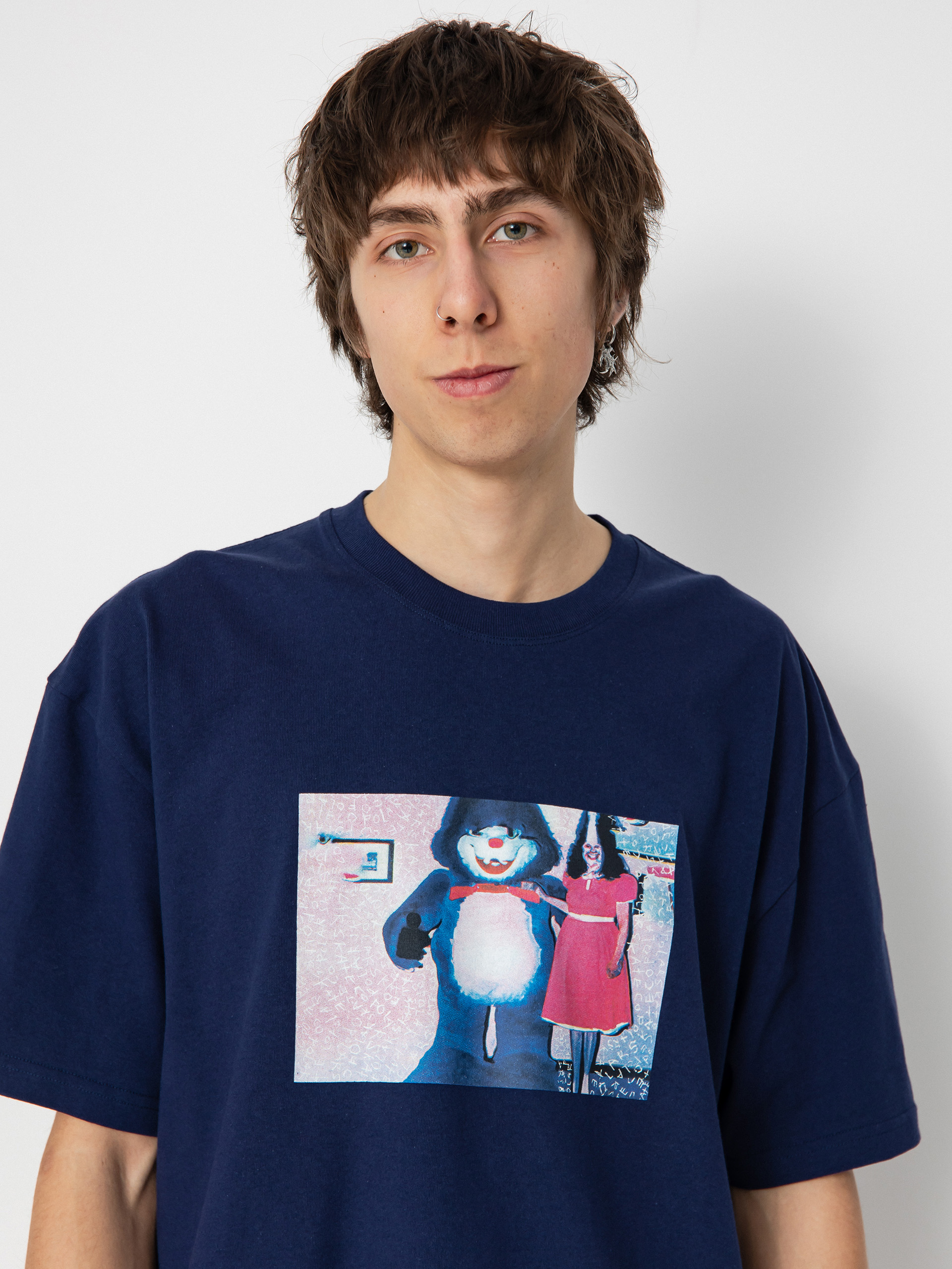 【POLAR SKATE CO】 PINK DRESS TSHIRT SS DARK BLUE T-shirt Polar Skate Pink Dress - niebieski (dark blue)