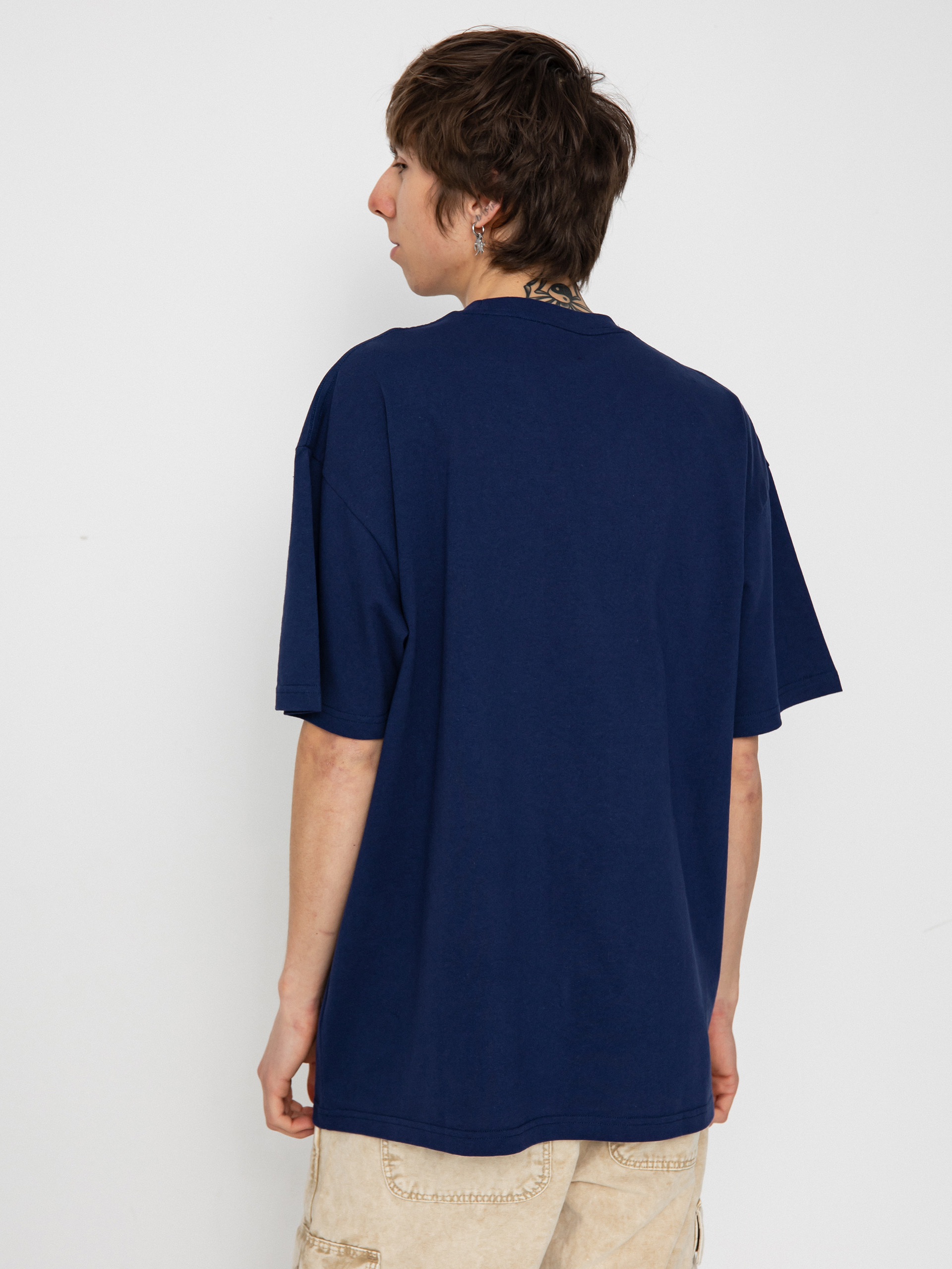 【POLAR SKATE CO】 PINK DRESS TSHIRT SS DARK BLUE T-shirt Polar Skate Pink Dress - niebieski (dark blue)