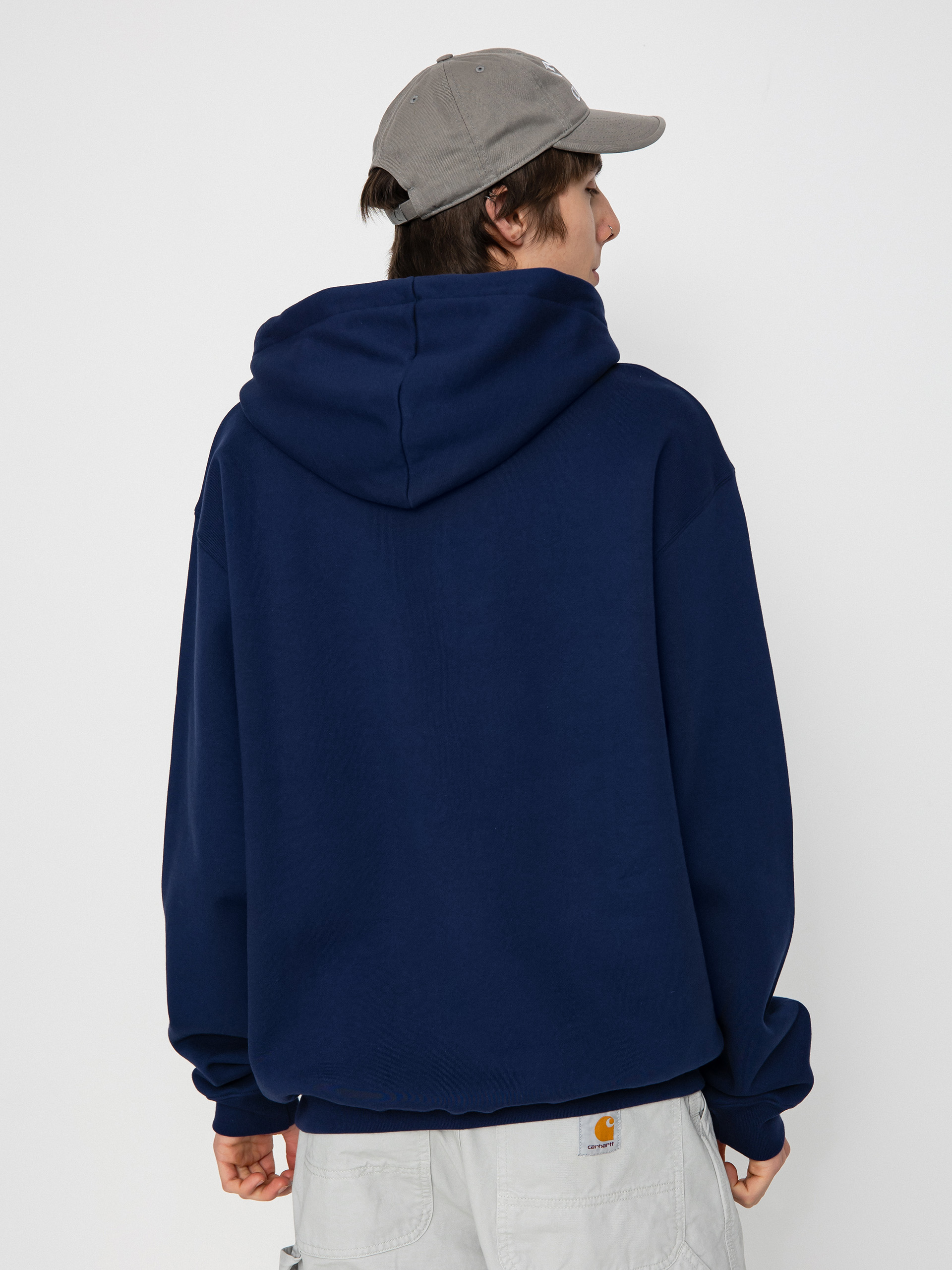 Bluza z kapturem Polar Skate Dave Hoodie Pink Dress HD (dark blue)