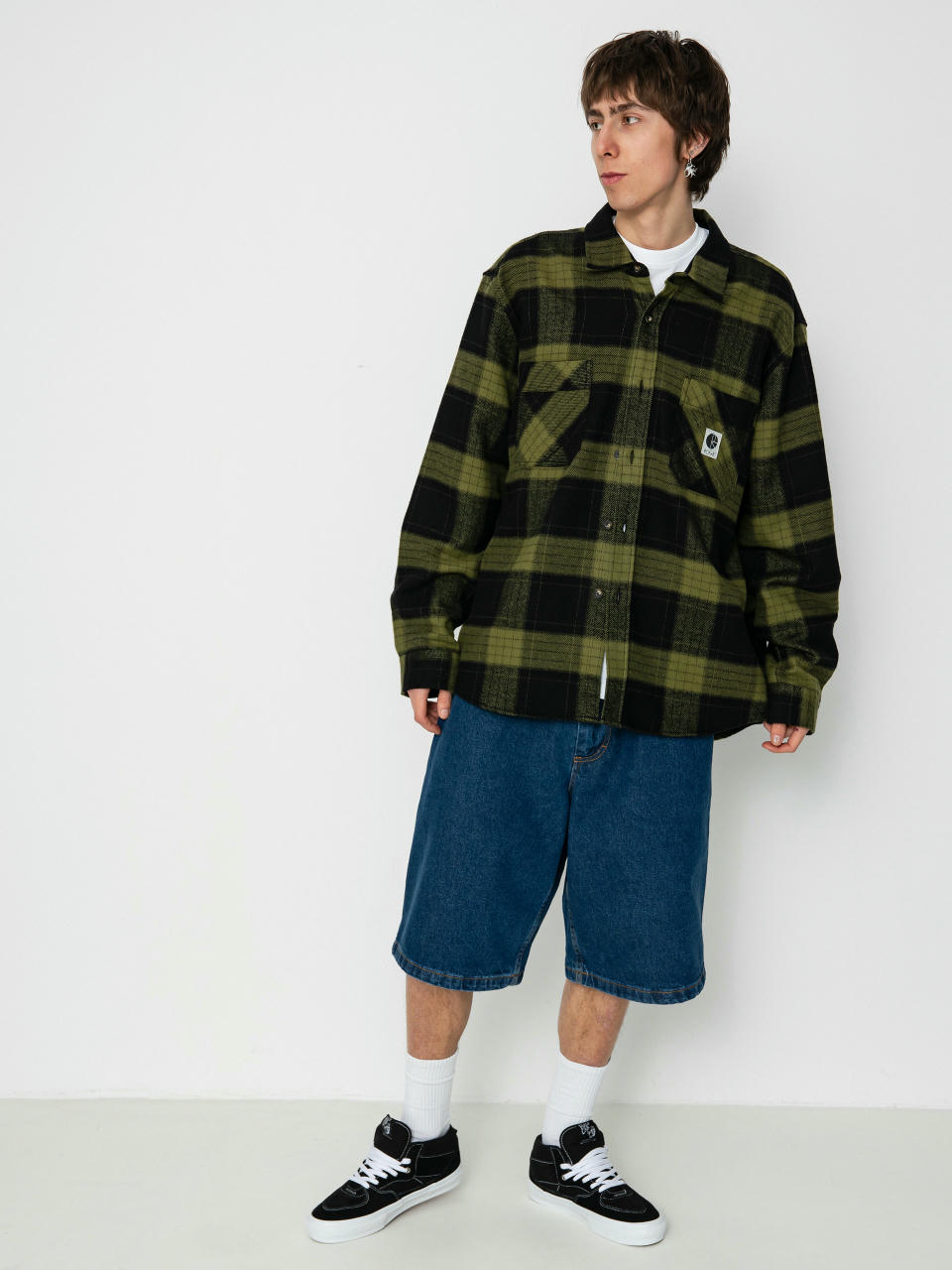 Koszula Polar Skate Mike Flannel (black/army green)