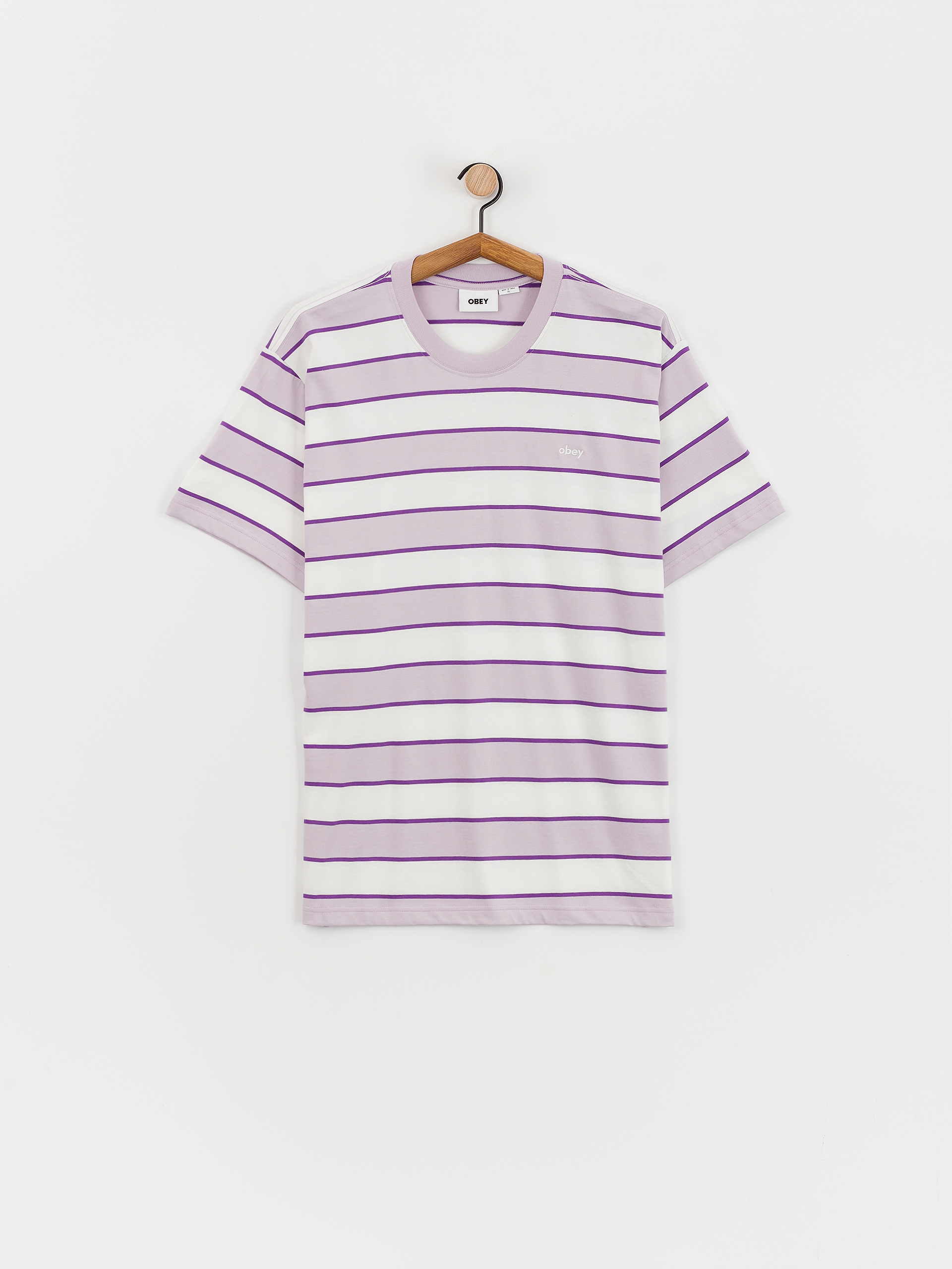 T-shirt OBEY Sandborn Stripe (orchid petal multi)