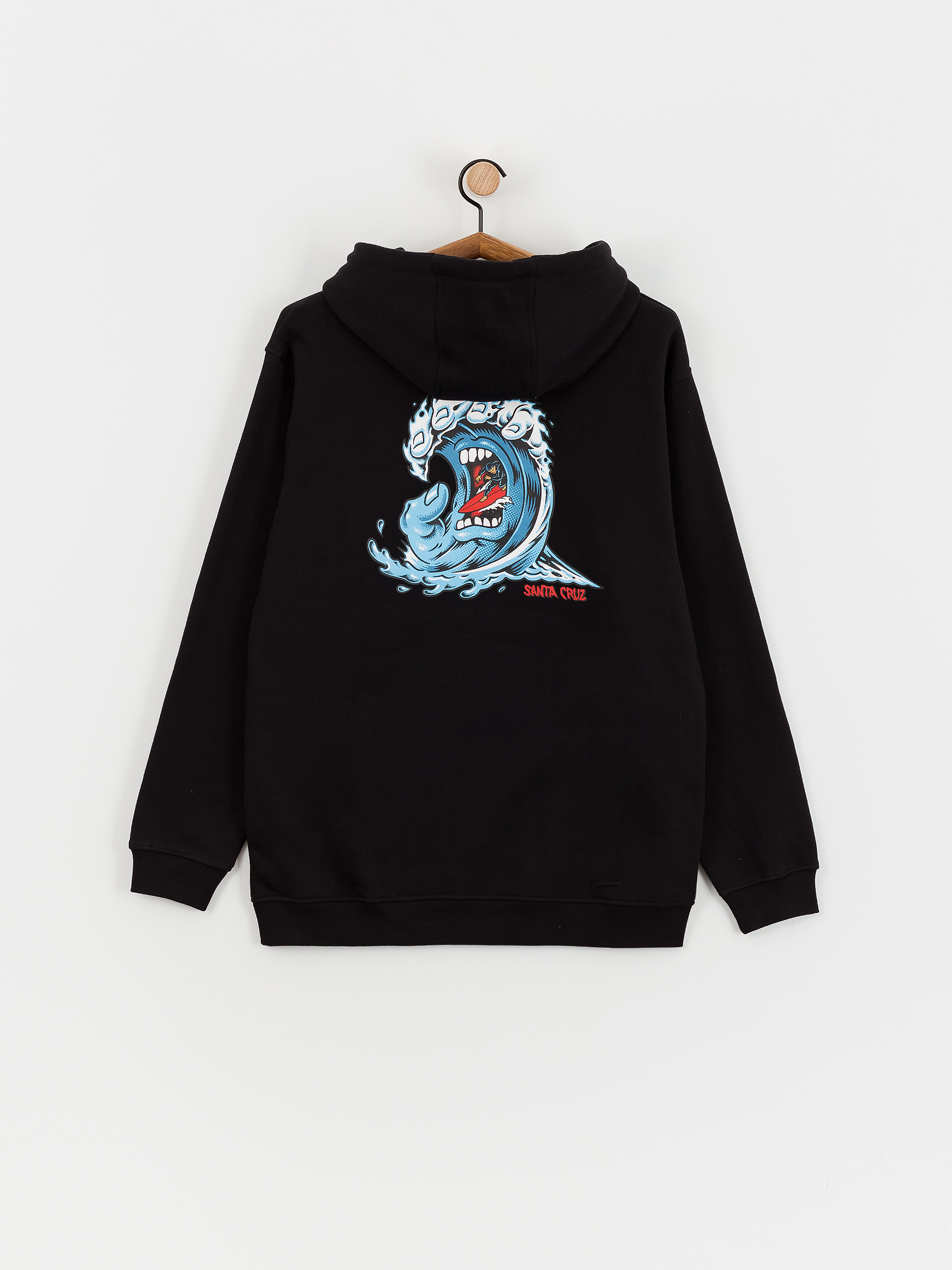 Bluza z kapturem Santa Cruz Screaming Wave (black)