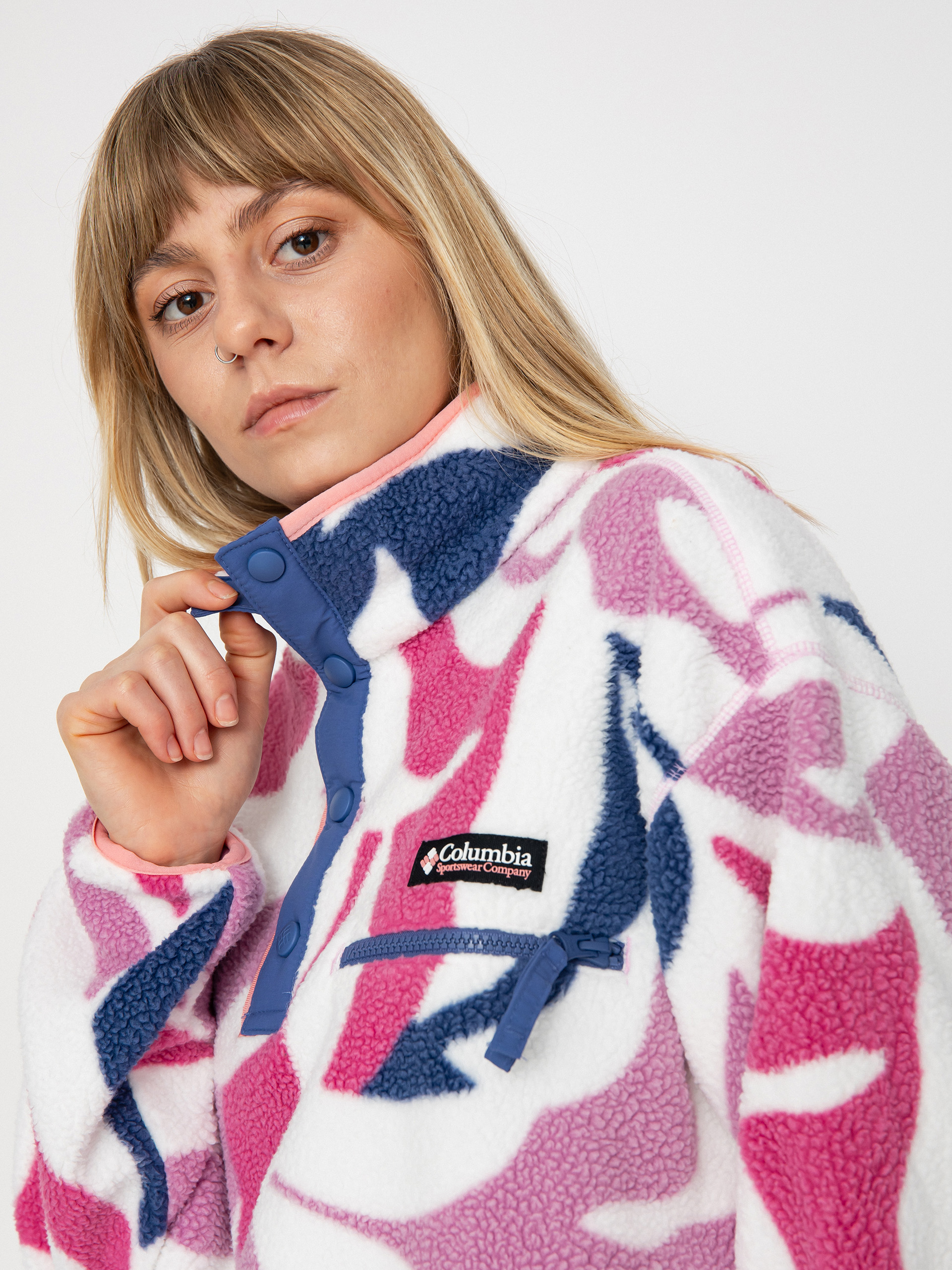 Damski Polar Columbia Helvetia Cropped (cosmos floristic print/eve/salmon rose)