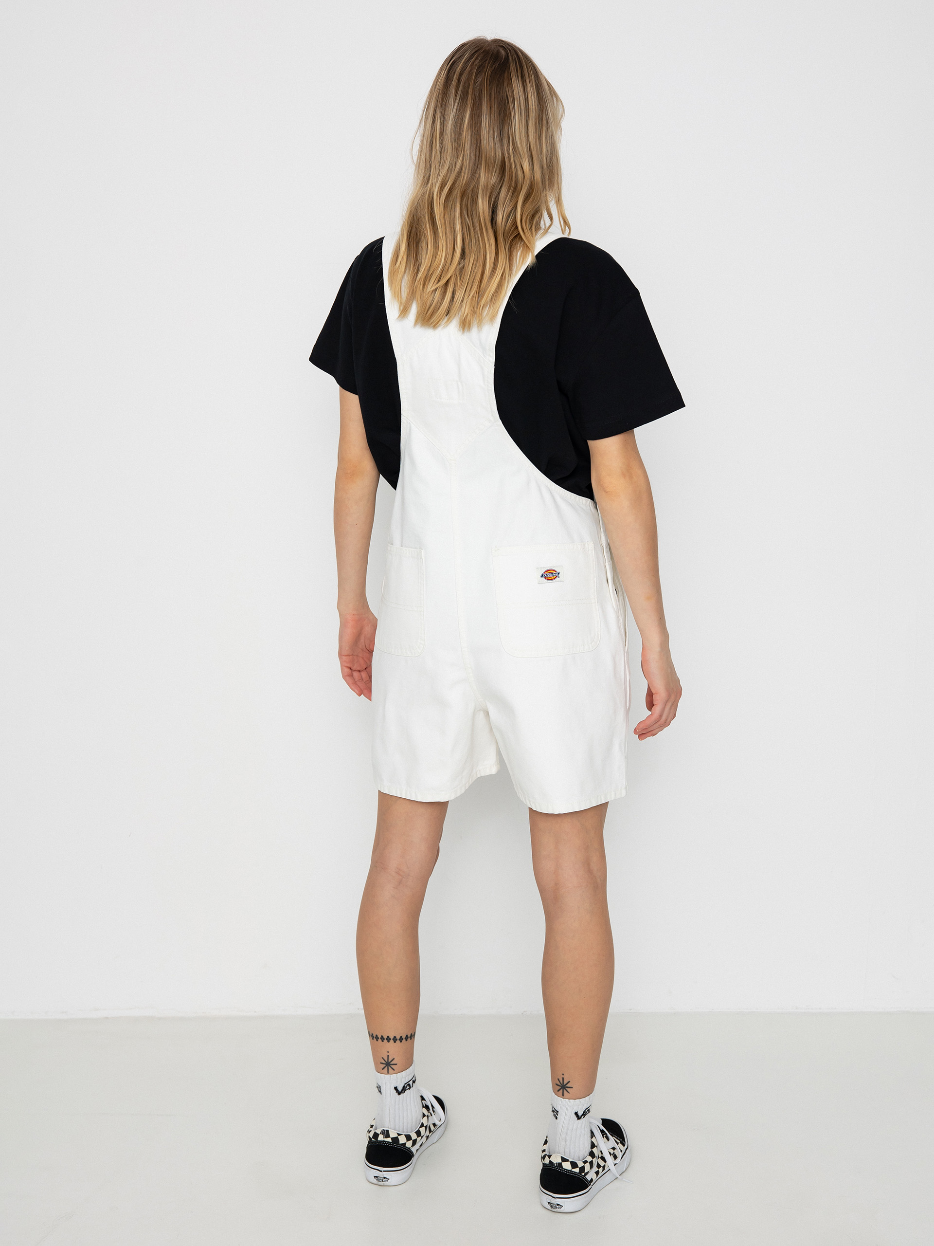 Szorty Dickies Duck Canvas Bib Wmn (stone washed cloud)