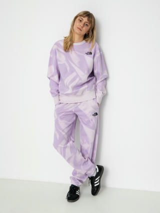 Bluza The North Face Essential Crew Print Wmn (icy lilac garment fold)