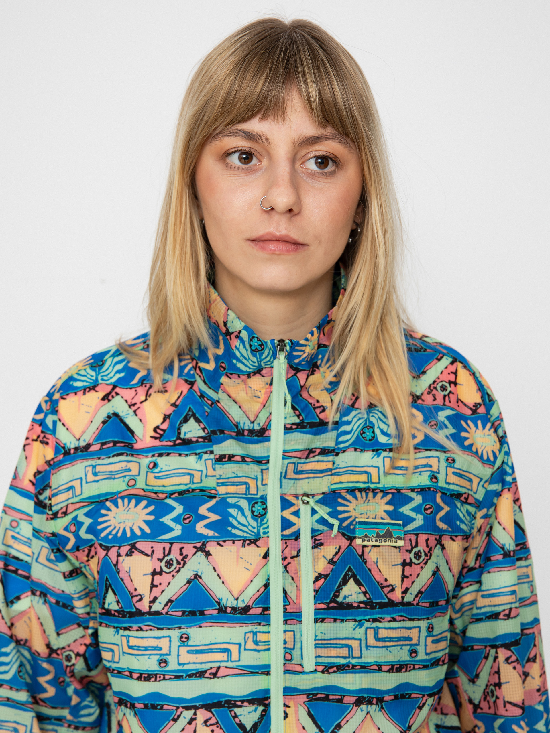 Kurtka Patagonia Houdini Stash Wmn (high hopes geo salamander green)