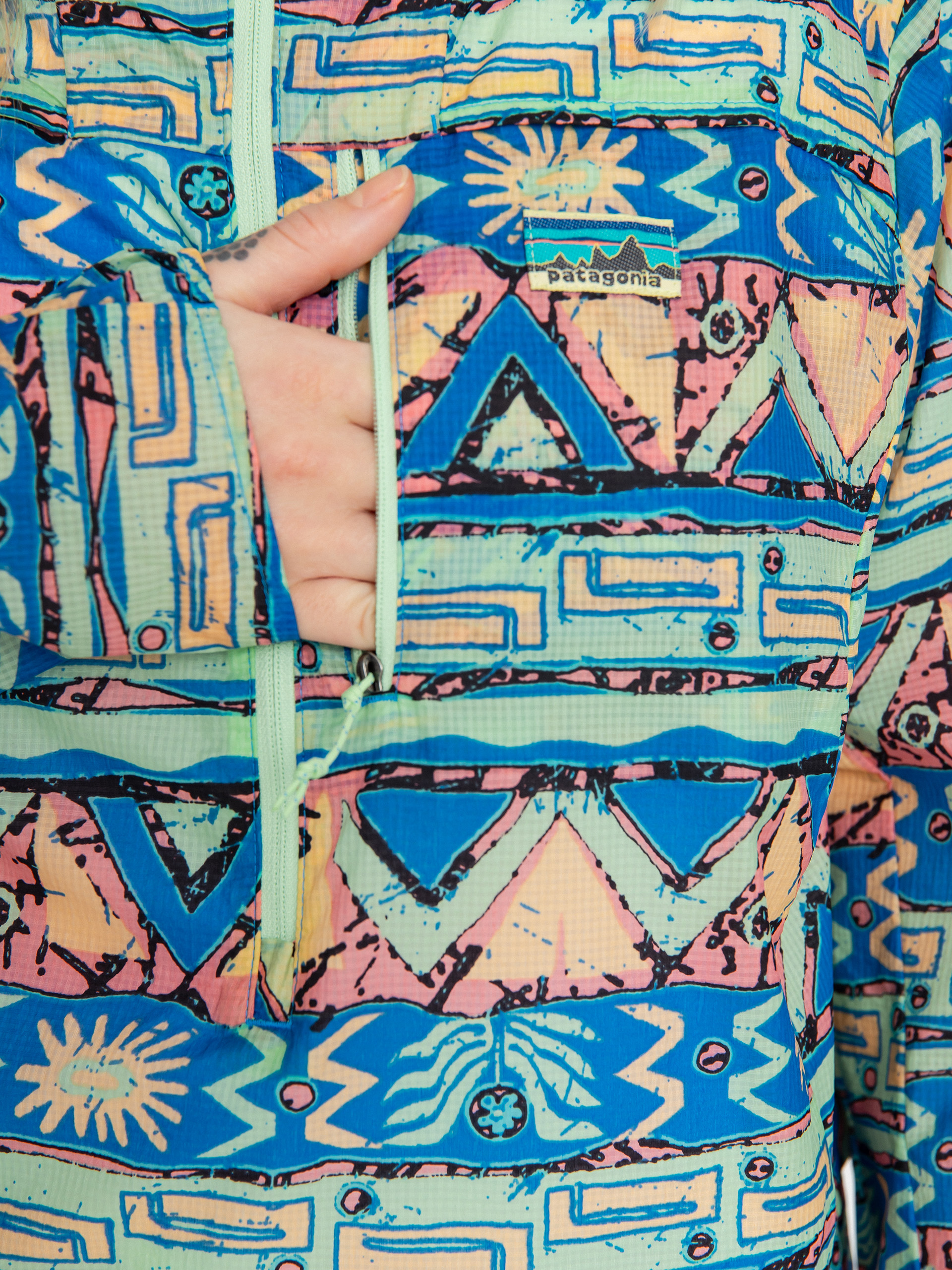 Kurtka Patagonia Houdini Stash Wmn (high hopes geo salamander green)