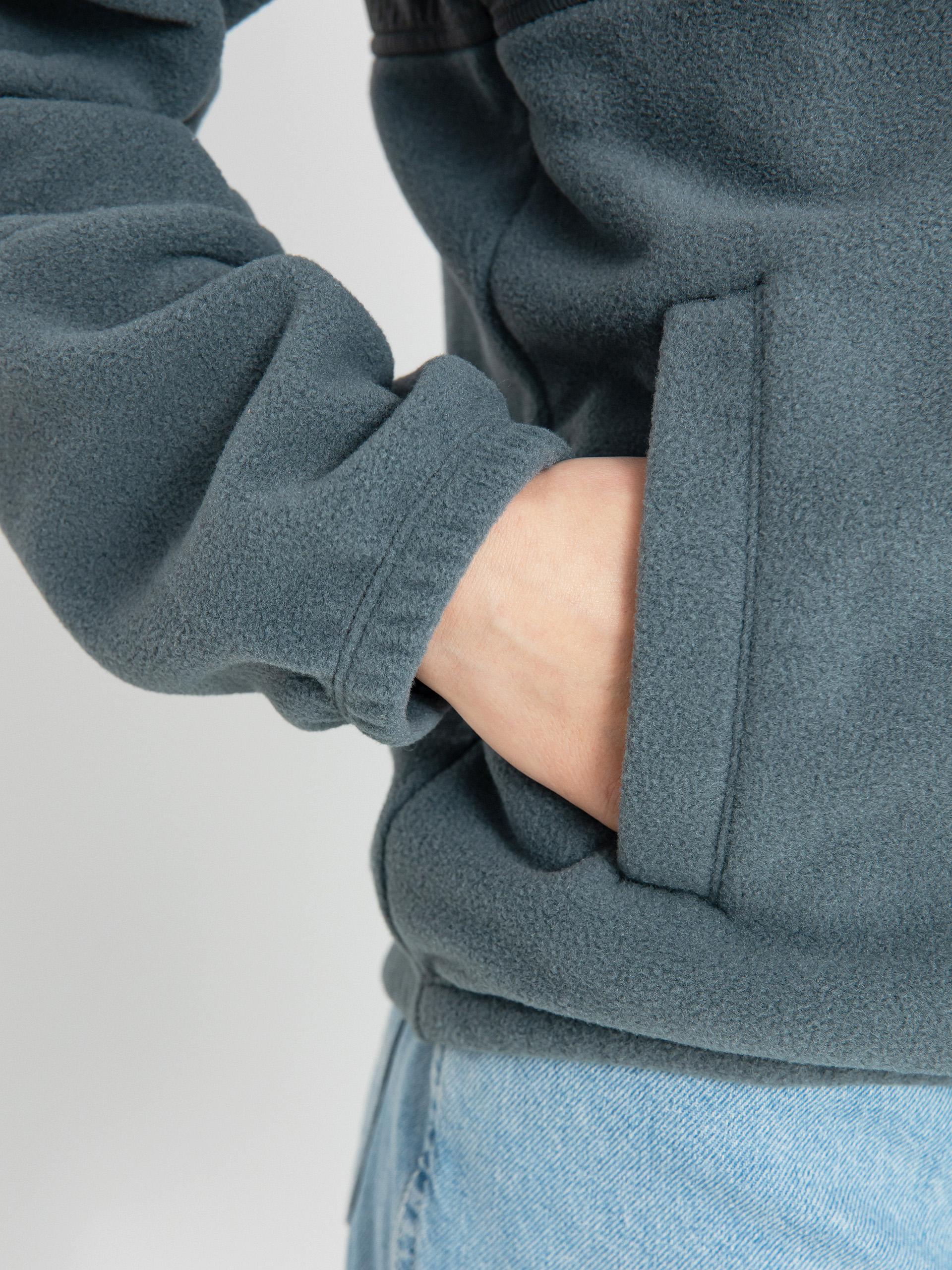 Damski Polar Patagonia Microdini Hoody (nouveau green campfire orange)