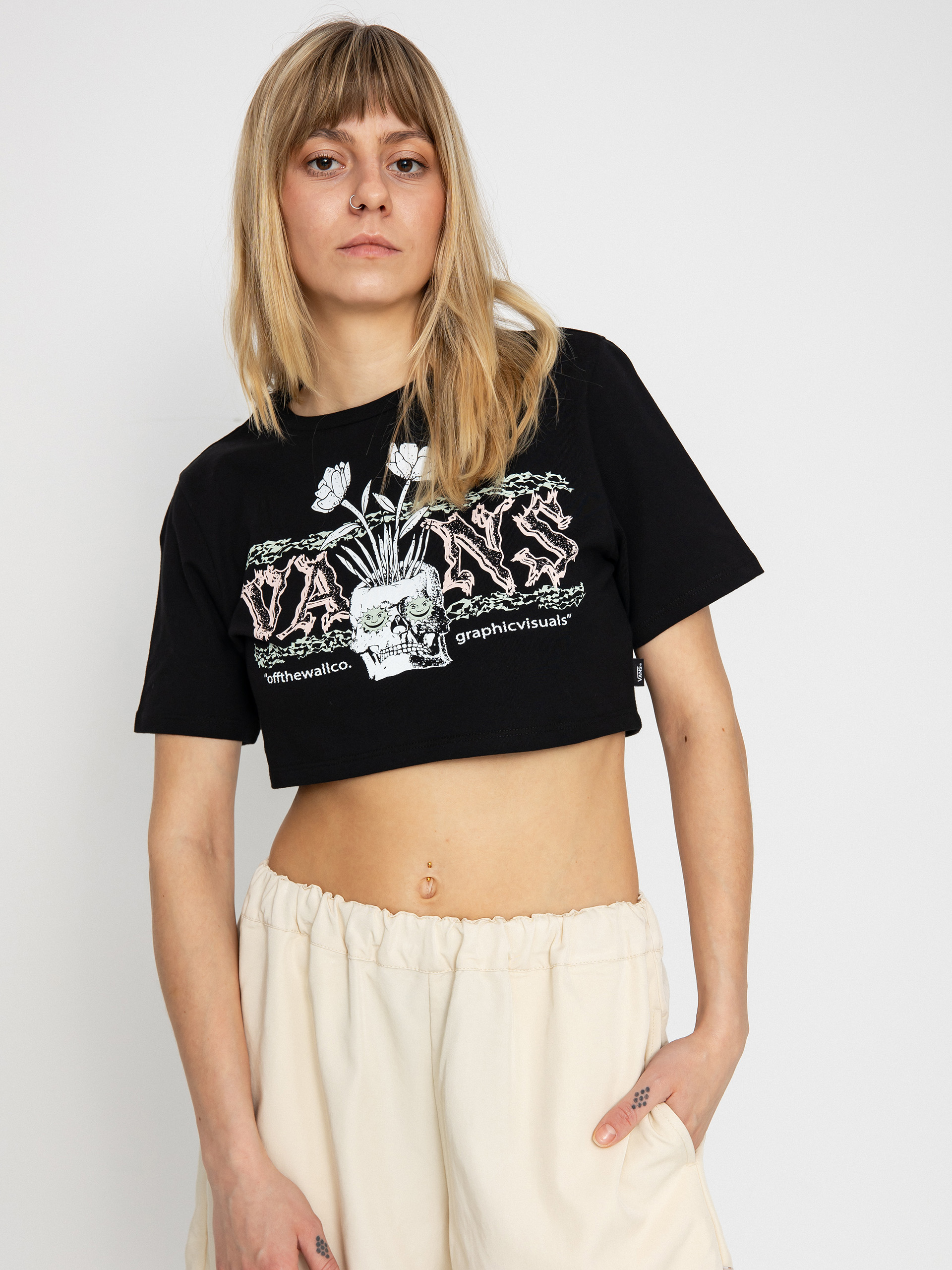 T-shirt Vans Growing Ideas Crew Crop II Wmn (black)