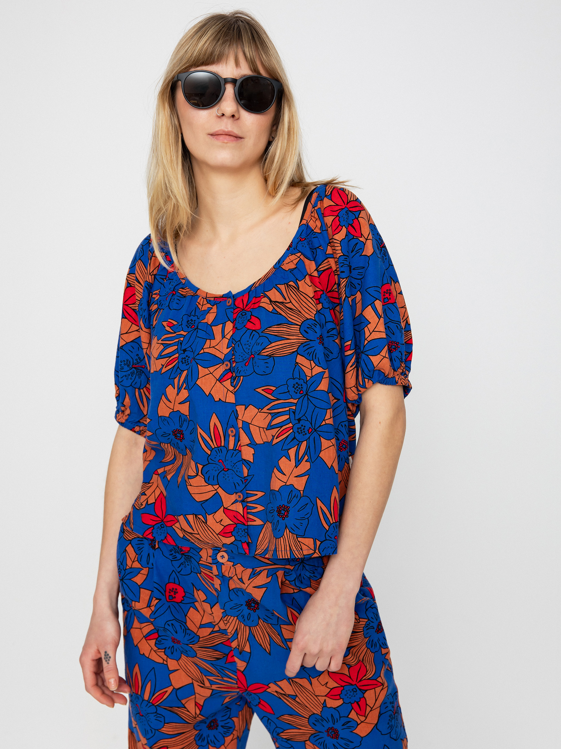 Koszula Brixton Mercado Linen Top Wmn (terracotta)