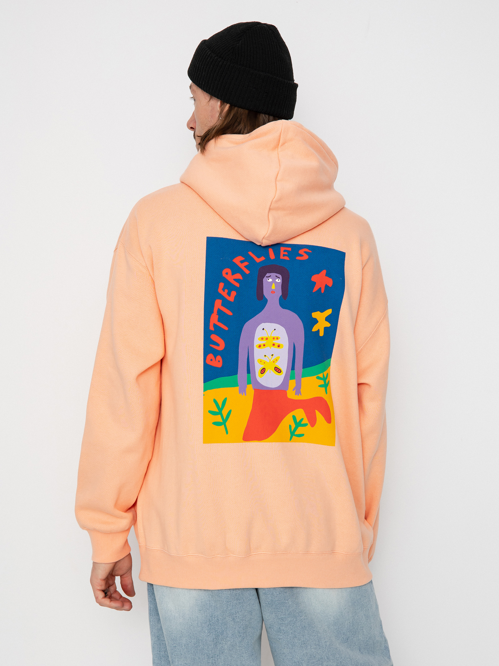 Bluza z kapturem Volcom Fa Arthur Longo 2 HD (salmon)