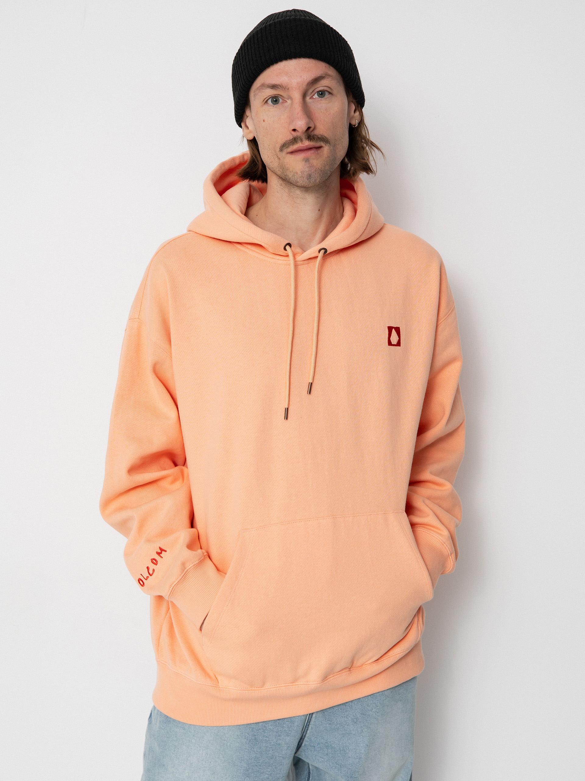 Bluza z kapturem Volcom Fa Arthur Longo 2 HD (salmon)