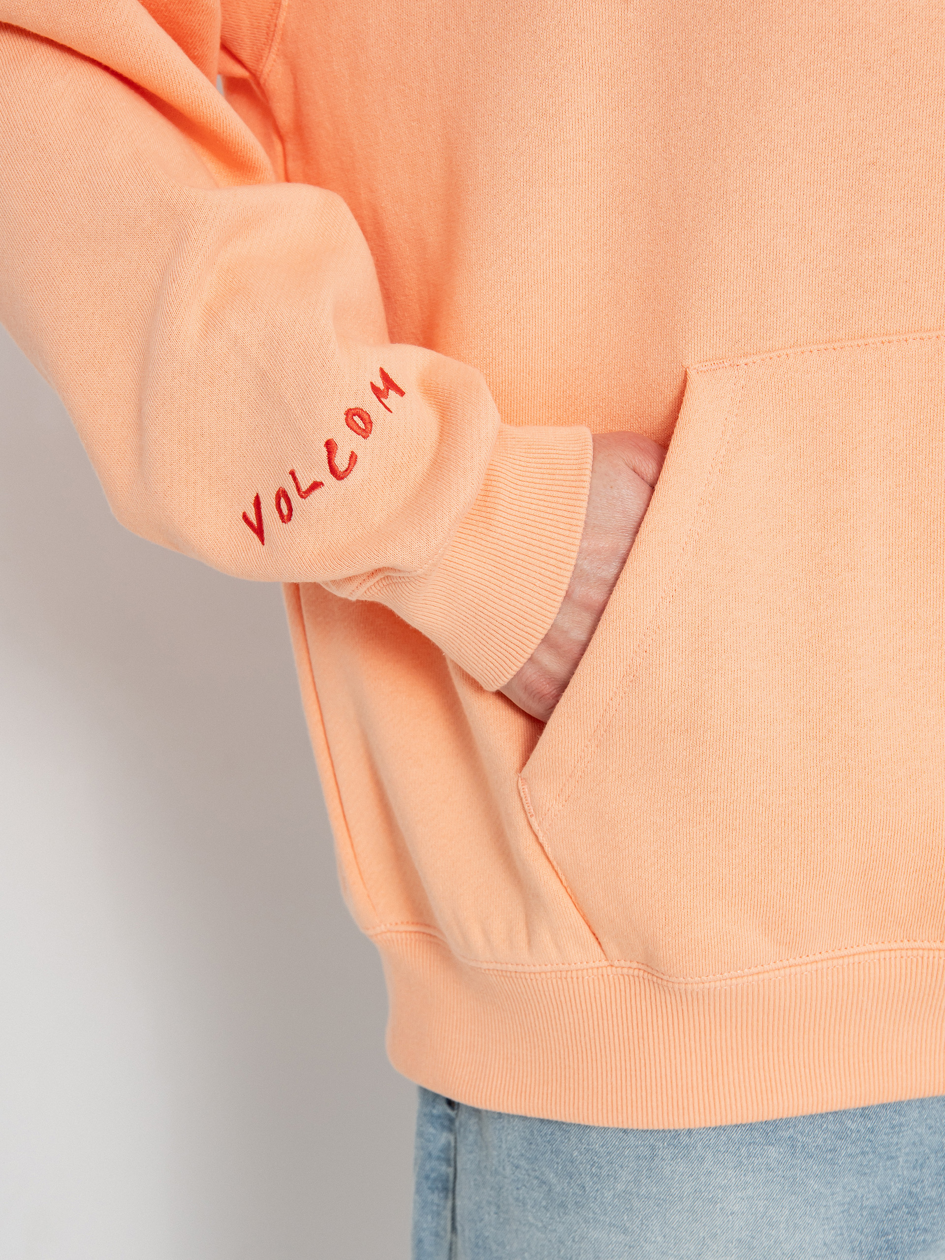 Bluza z kapturem Volcom Fa Arthur Longo 2 HD (salmon)