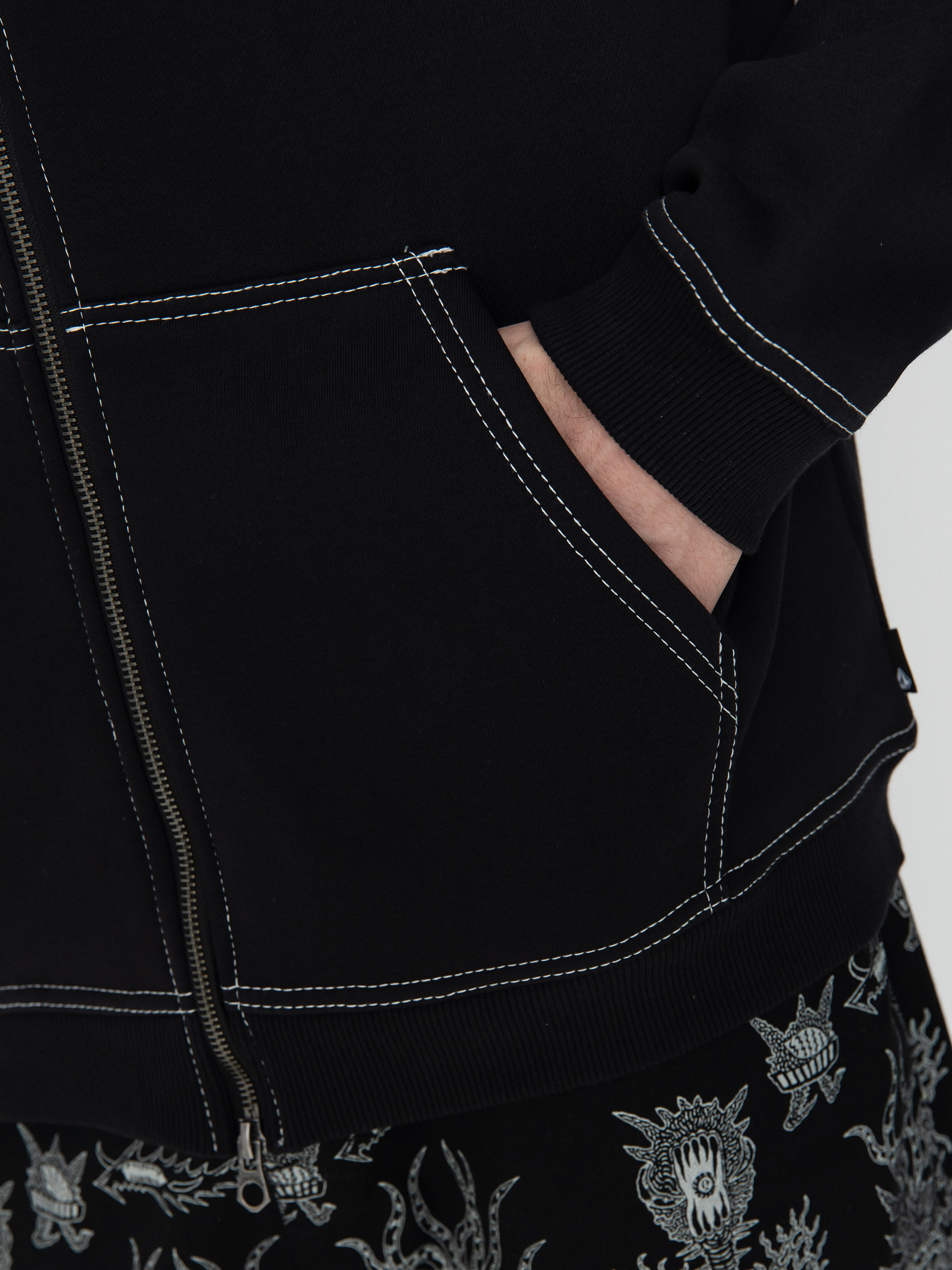 Bluza z kapturem Volcom Workard ZHD (black)