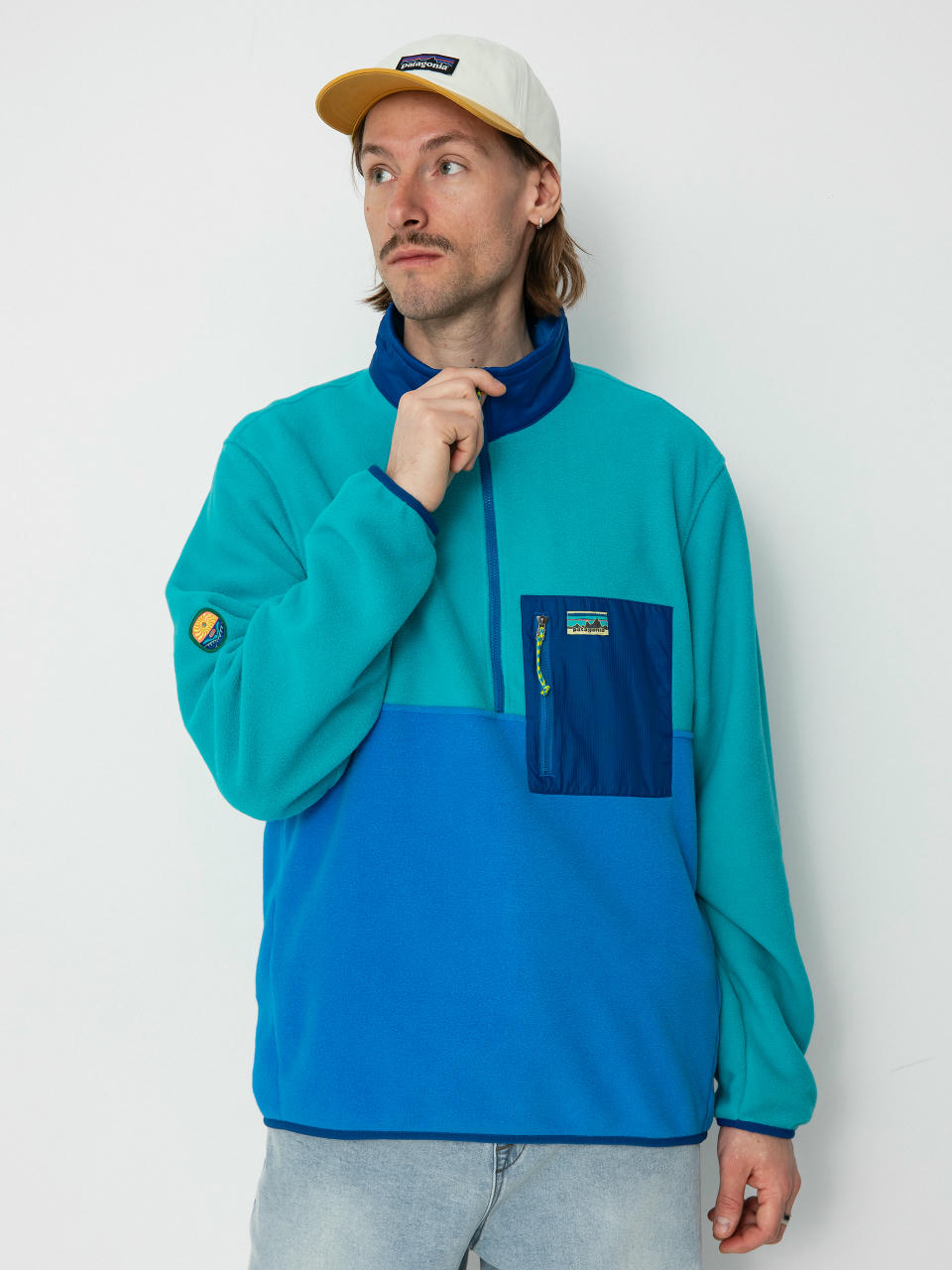 Polar Patagonia Microdini 1/2 Zip (vessel blue)