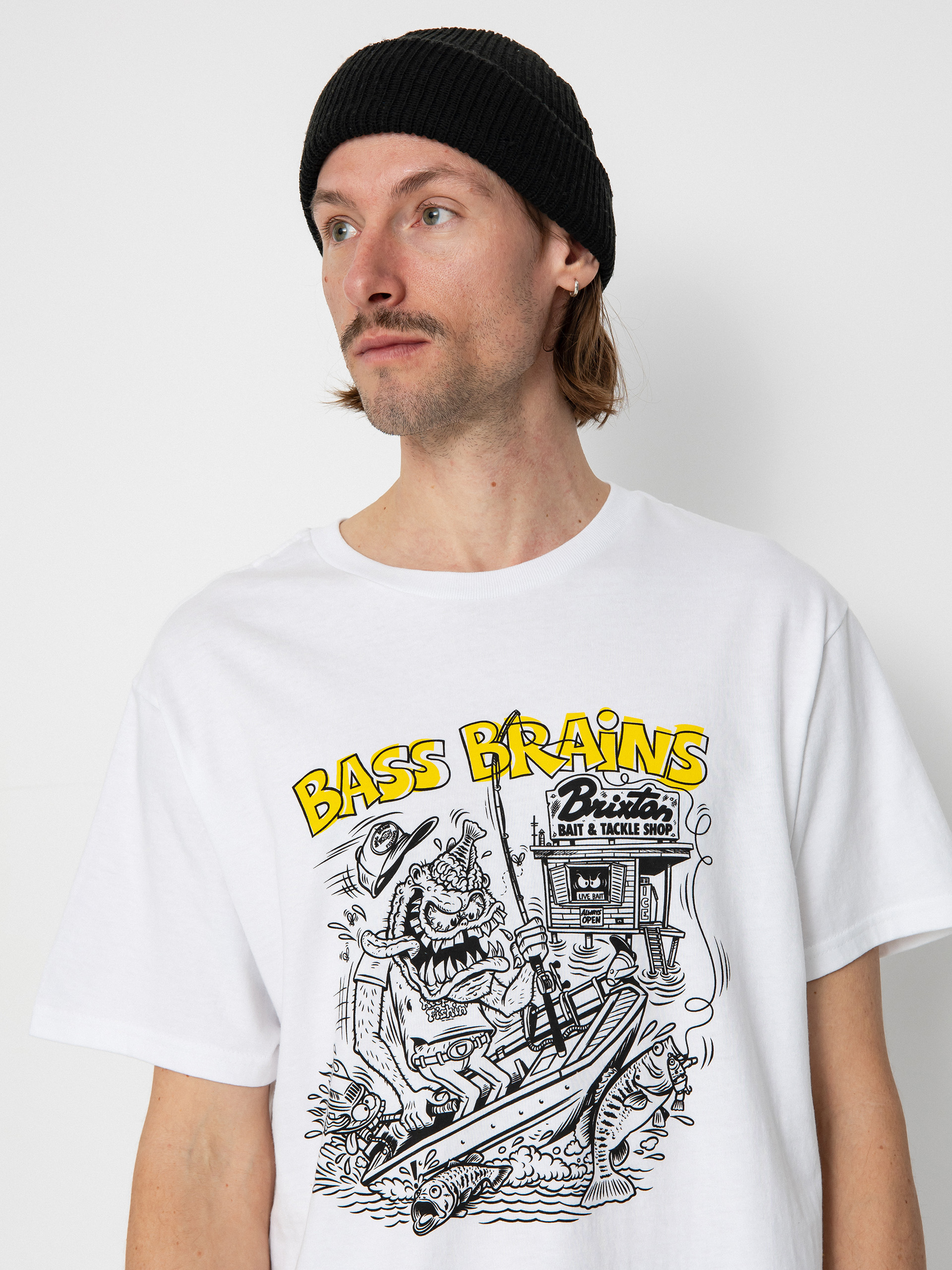 T-shirt Brixton Bass Brains Monster Stt (white)