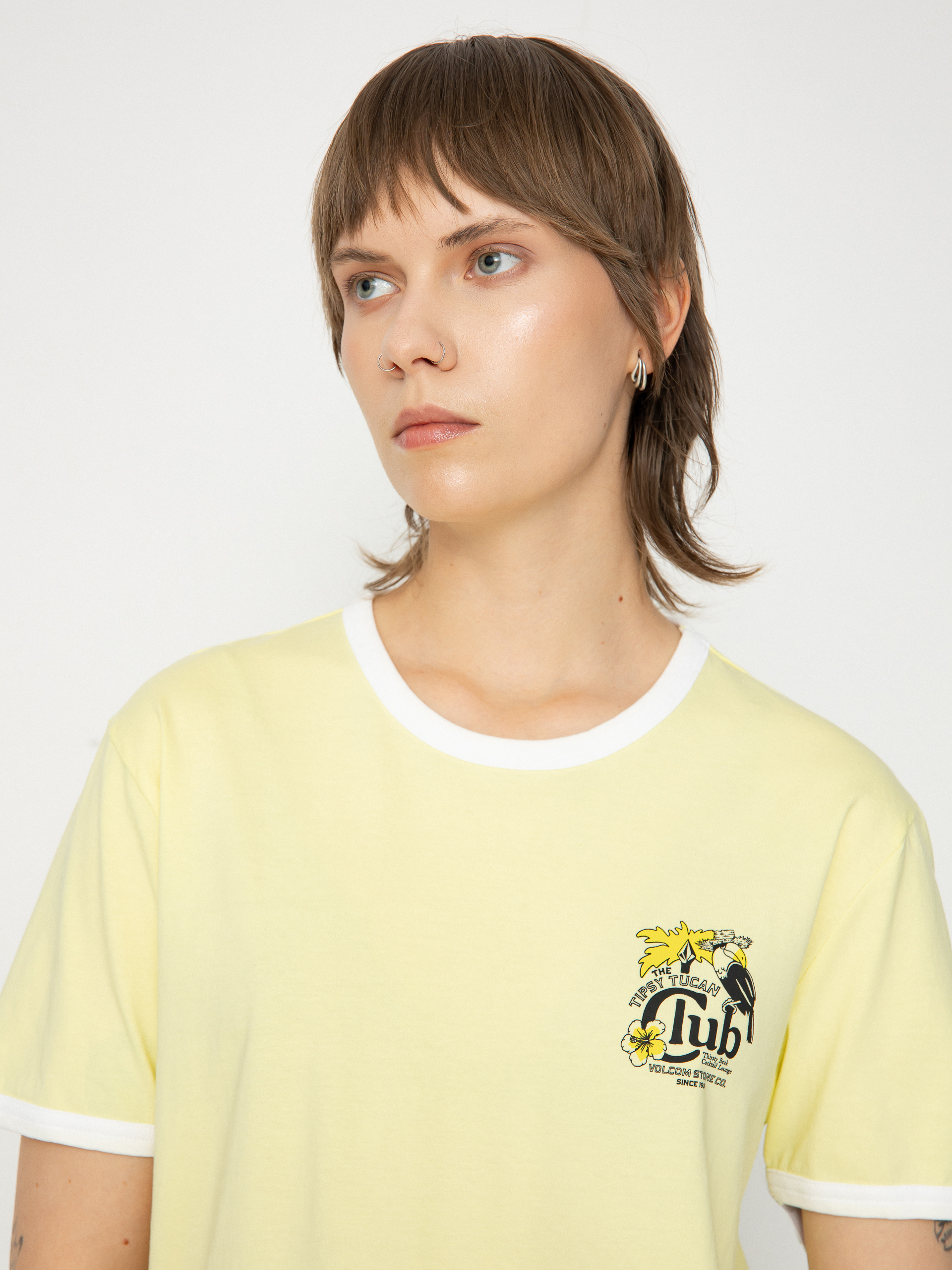 T-shirt Volcom Truly Ringer Wmn (aura yellow)