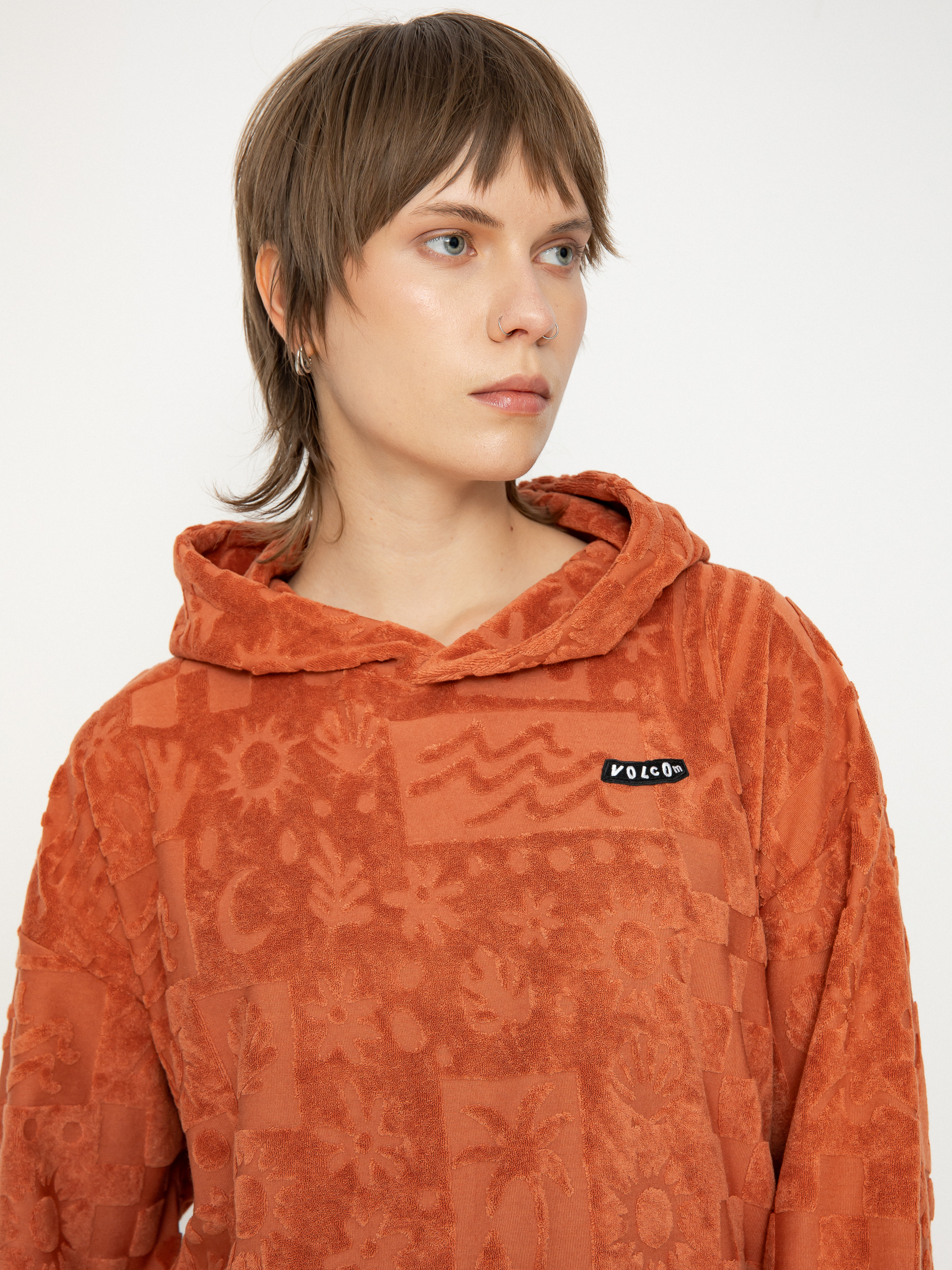 Bluza z kapturem Volcom Sunny Wild Terry Cloth HD Wmn (rosewood)