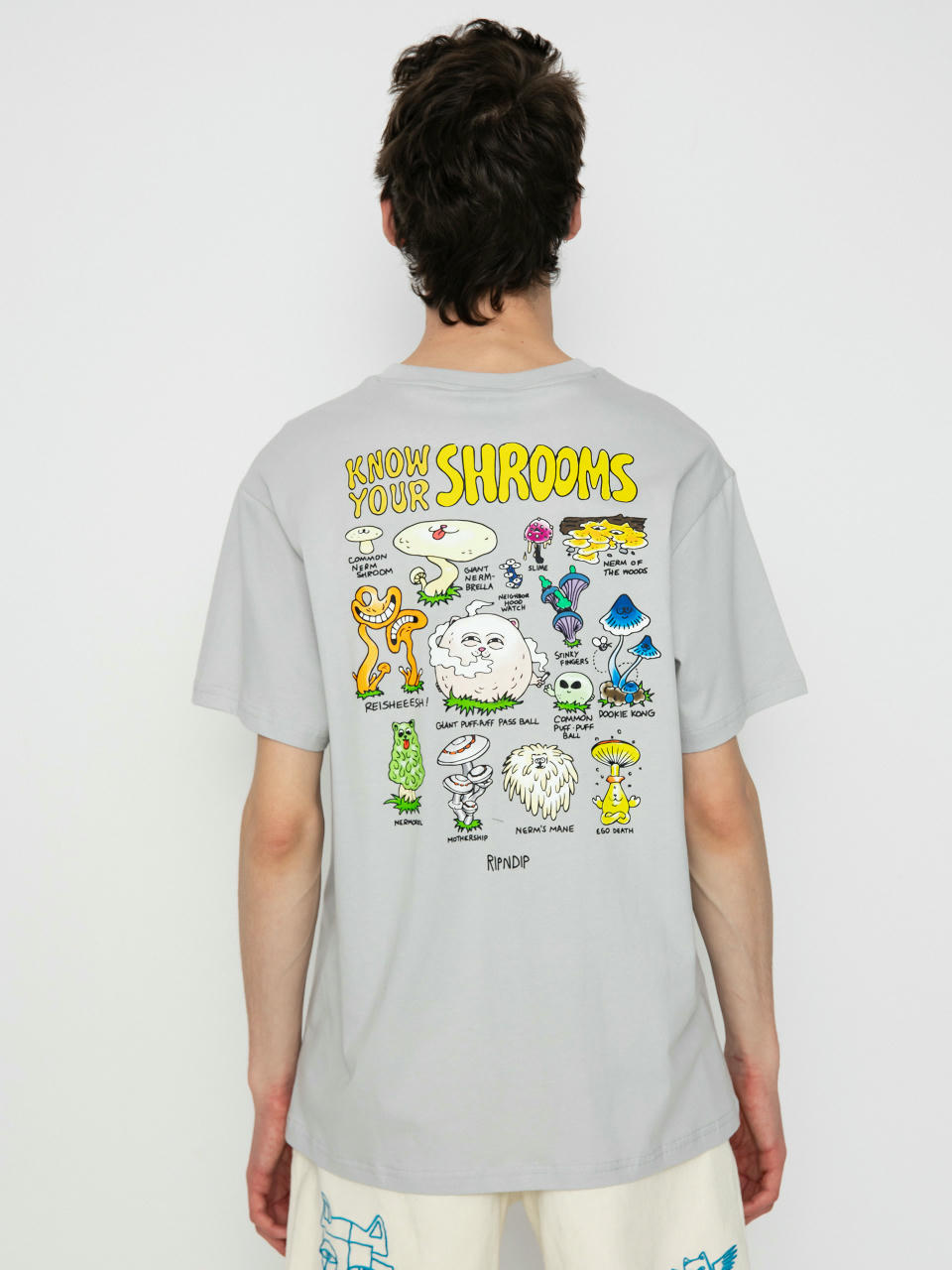 T-shirt RipNDip Know Ur Shrooms (grey)