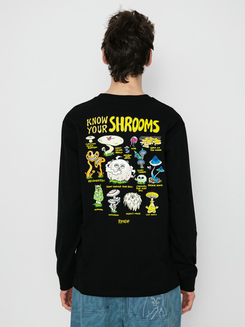 Longsleeve RipNDip Know Ur Shrooms (black)