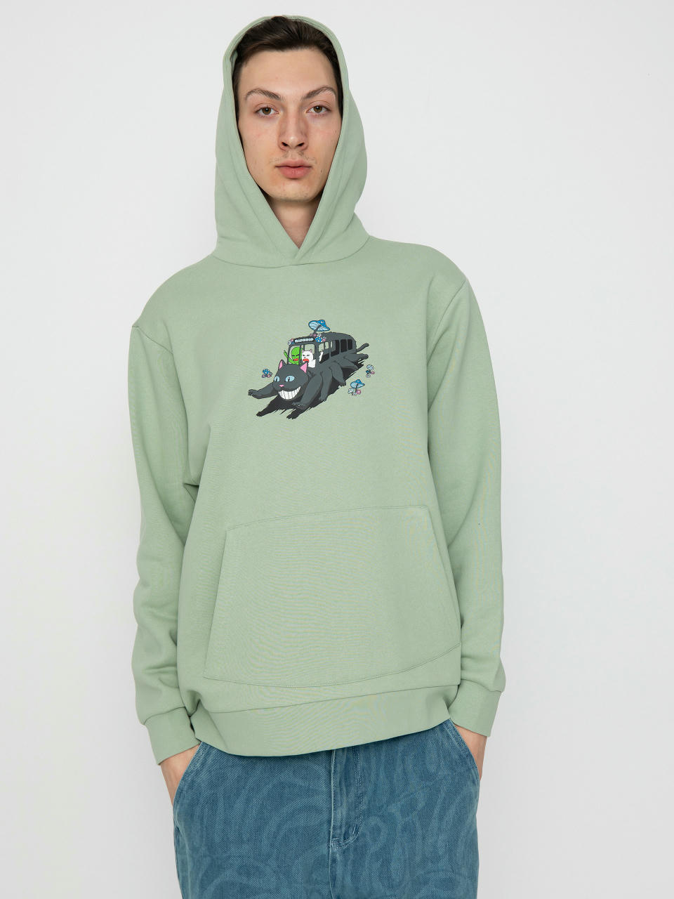 Bluza z kapturem RipNDip Adventure Bus HD (sage)