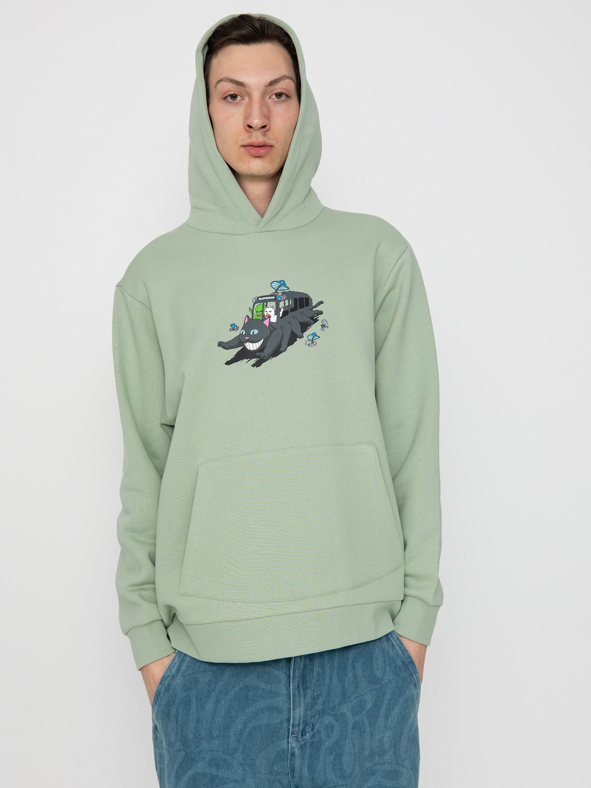 Bluza z kapturem RipNDip Adventure Bus HD (sage)