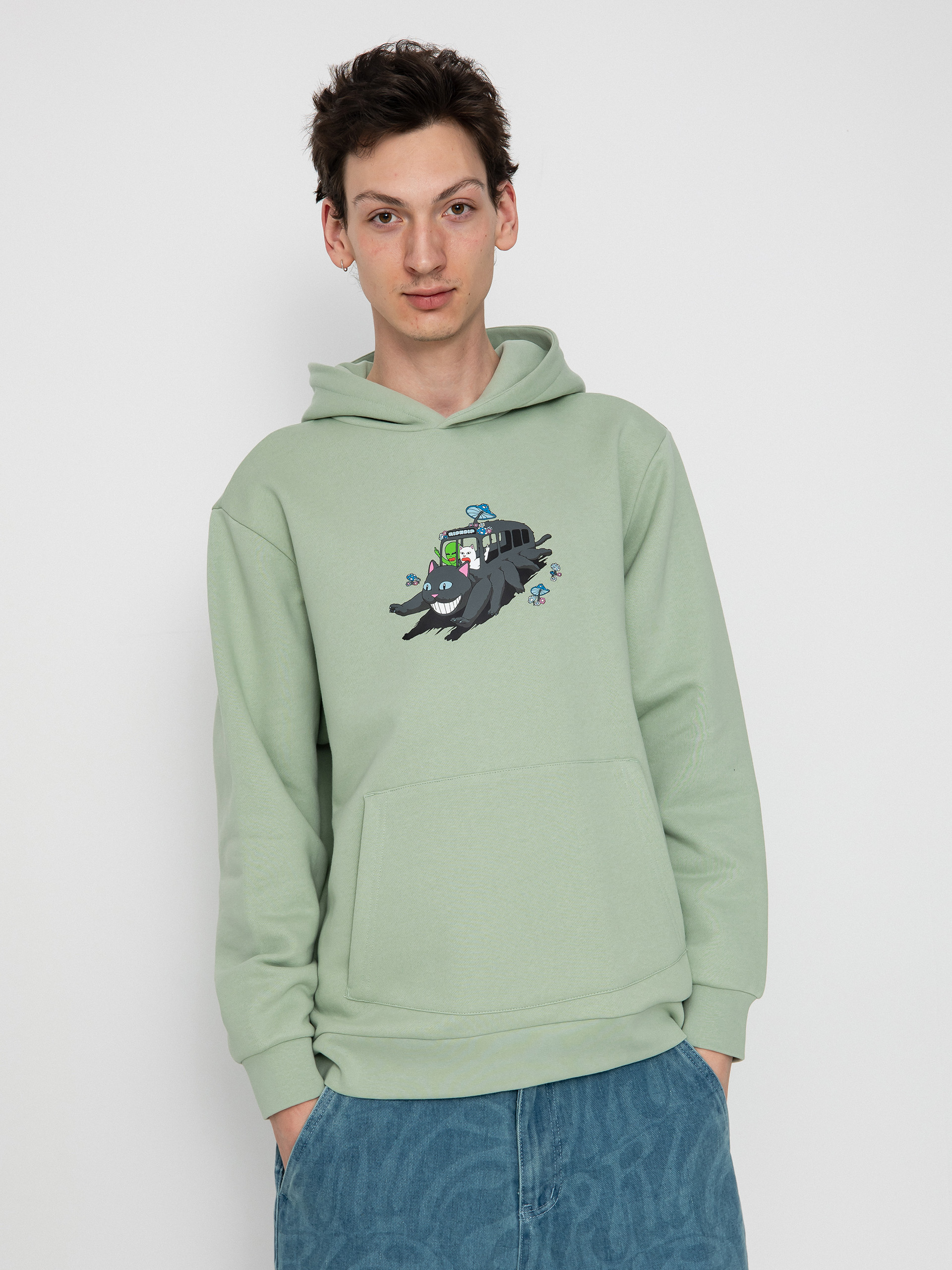 Bluza z kapturem RipNDip Adventure Bus HD (sage)