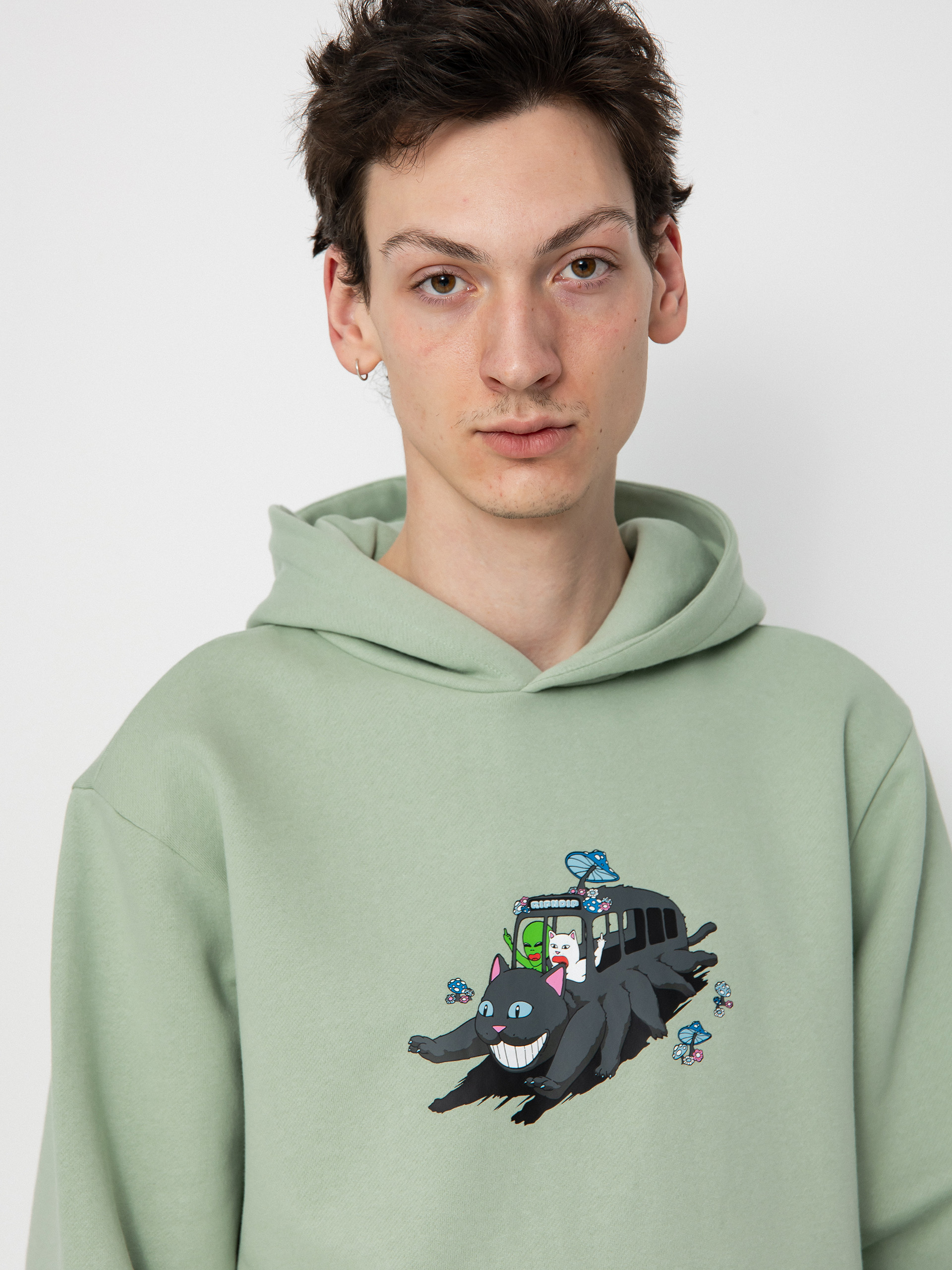 Bluza z kapturem RipNDip Adventure Bus HD (sage)