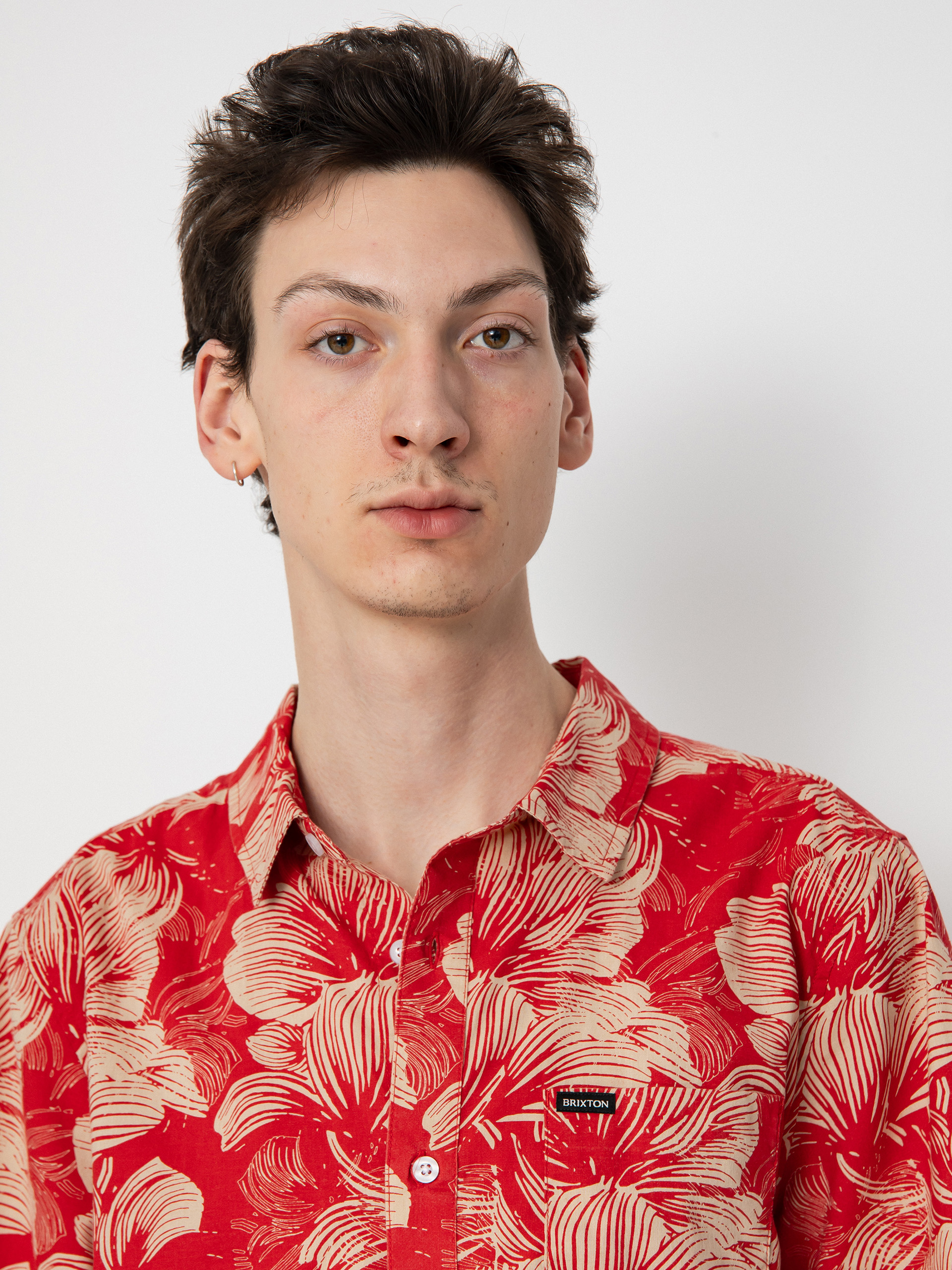 Koszula Brixton Charter Print (casa red/oatmilk floral)