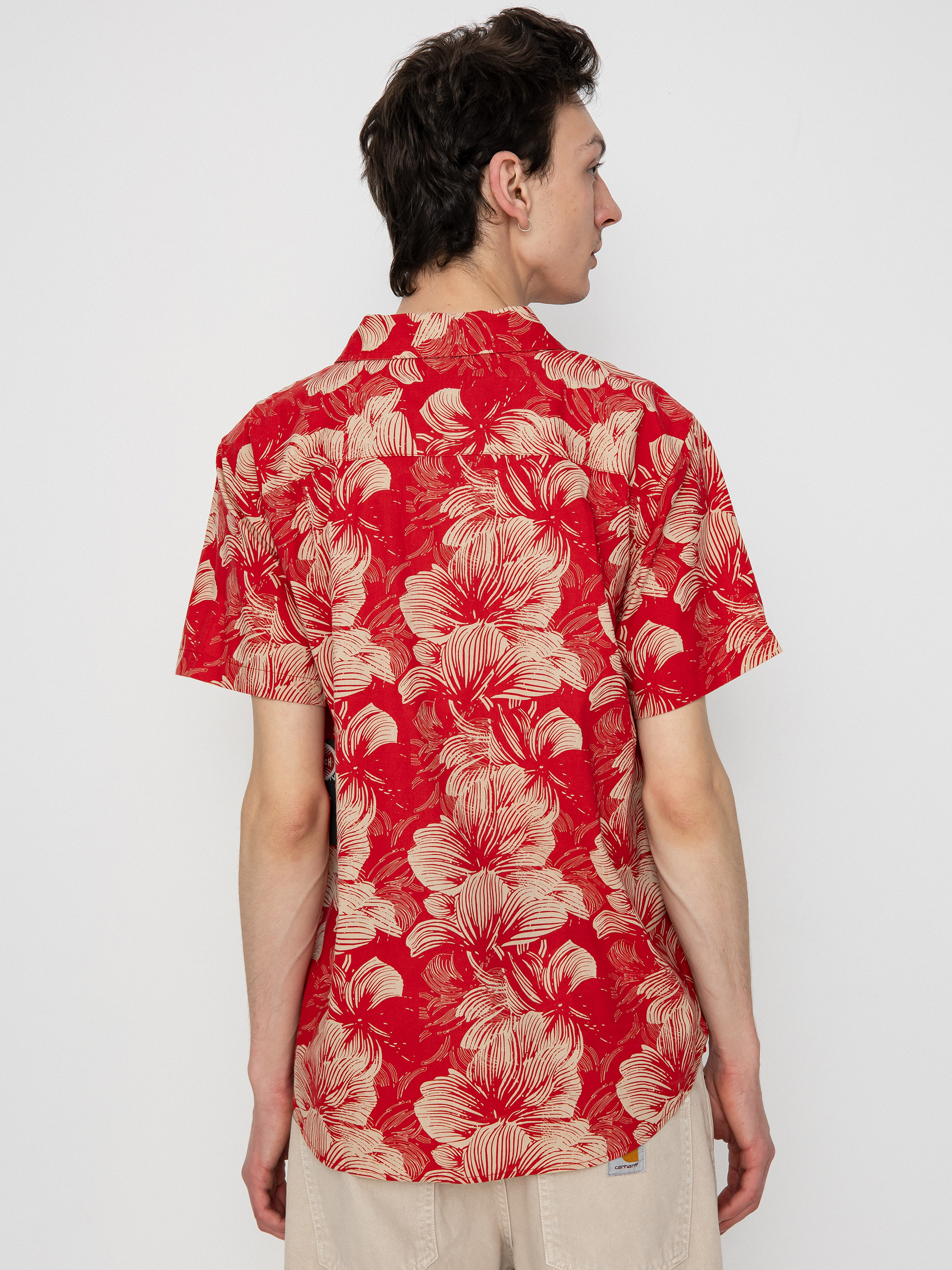 Koszula Brixton Charter Print (casa red/oatmilk floral)