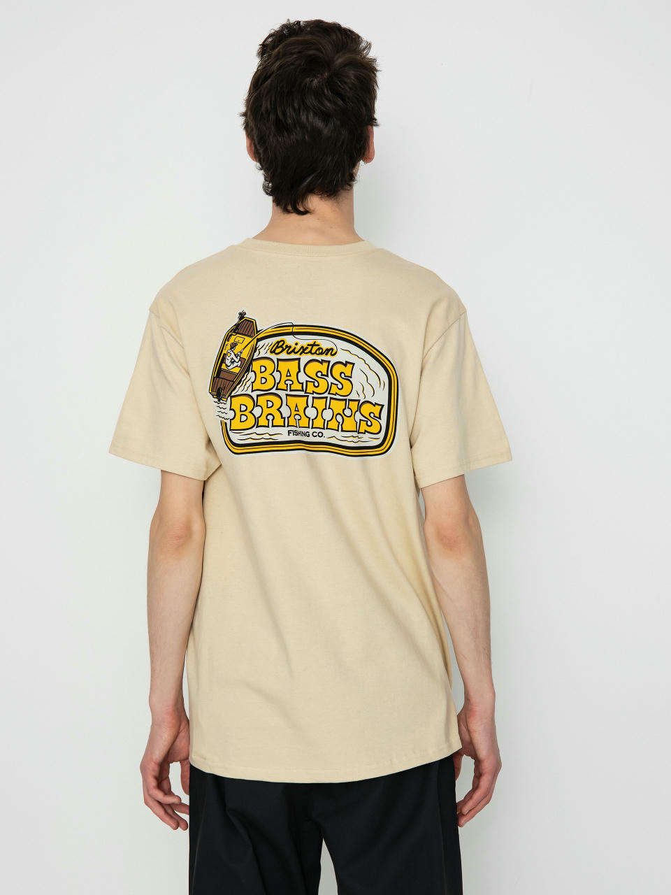 T-shirt Brixton Bass Brains Boat Stt (cream)