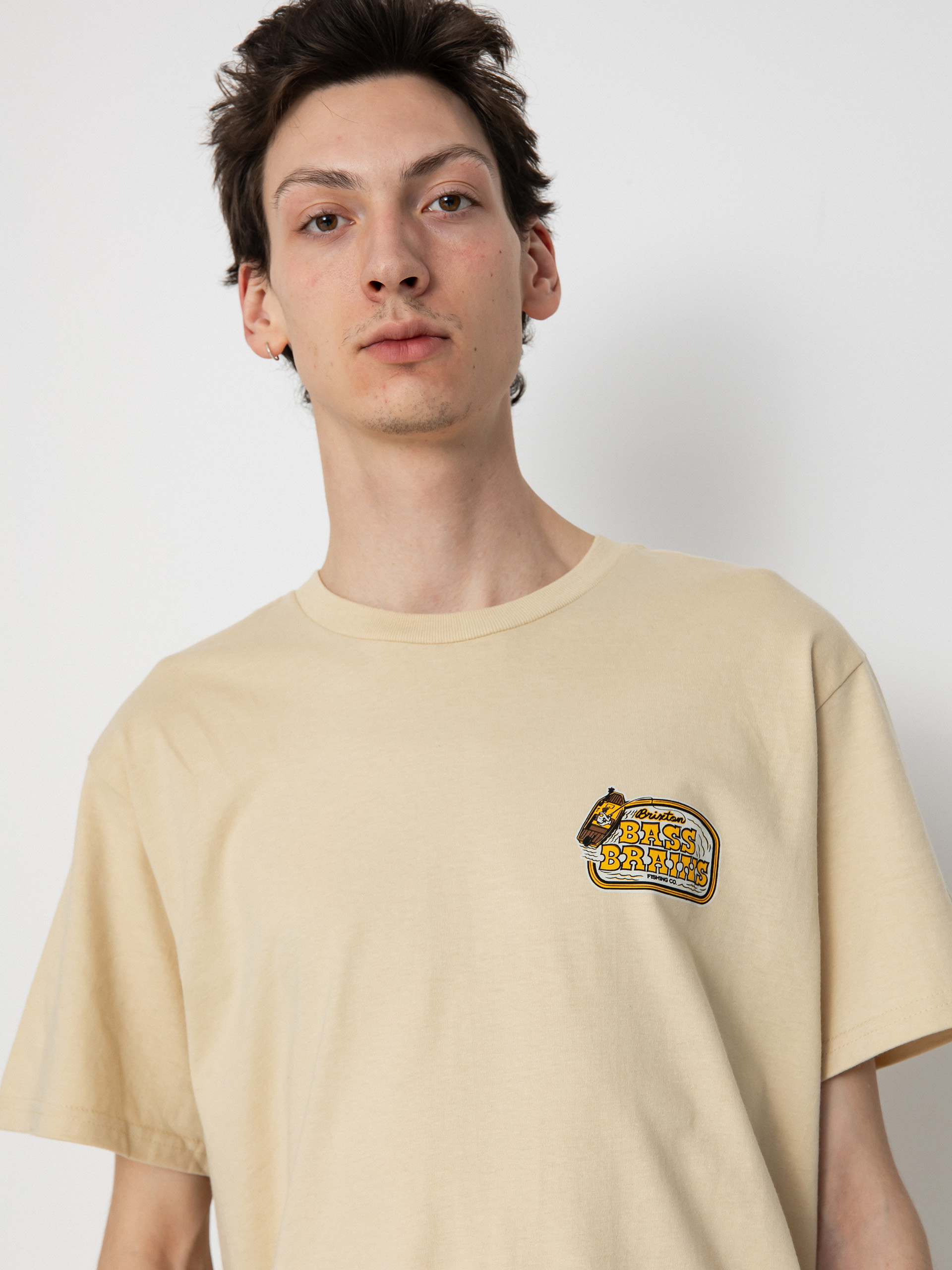 T-shirt Brixton Bass Brains Boat Stt (cream)