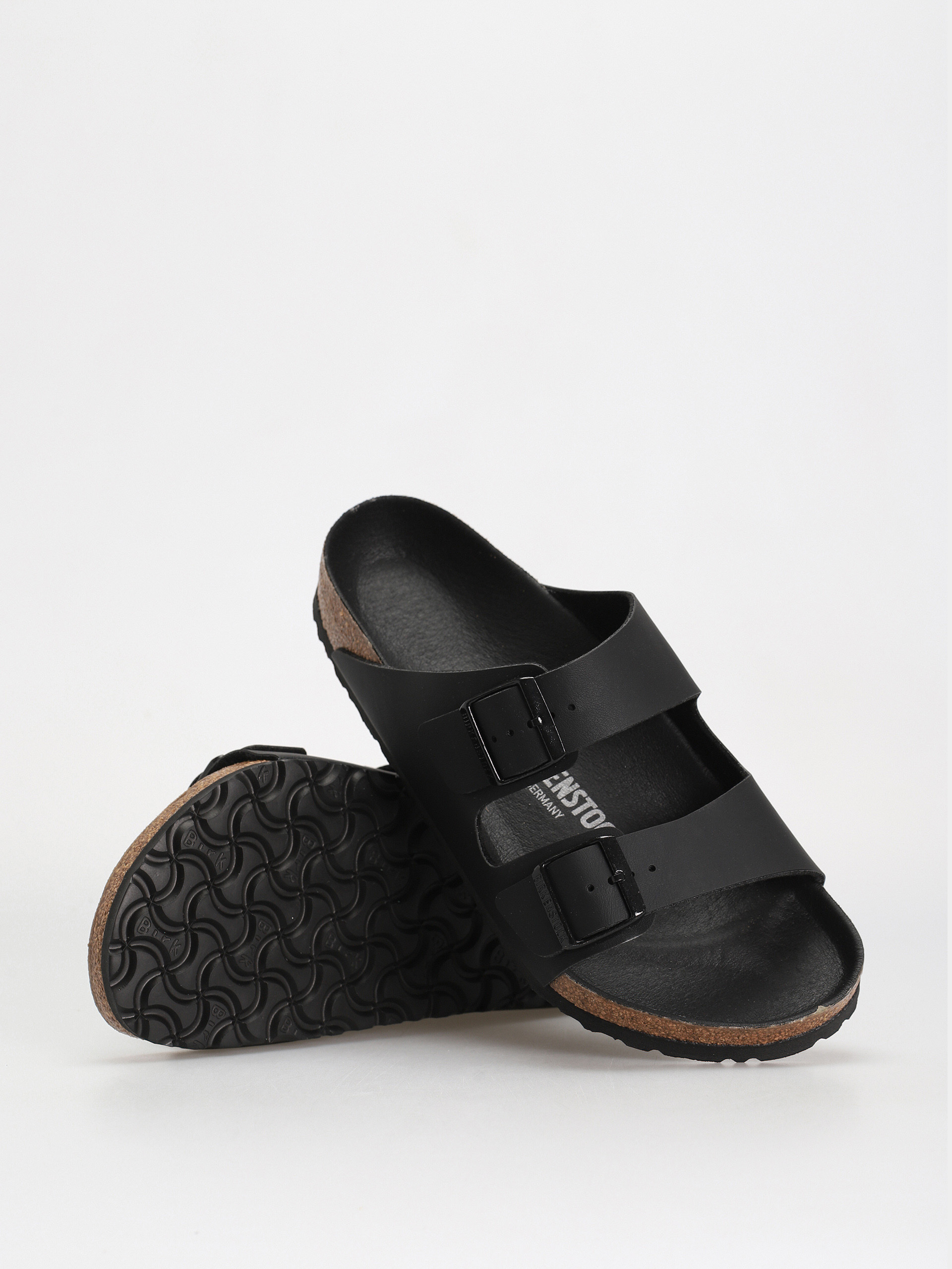 Klapki Birkenstock Arizona Birko Flor Regular - czarny (black)