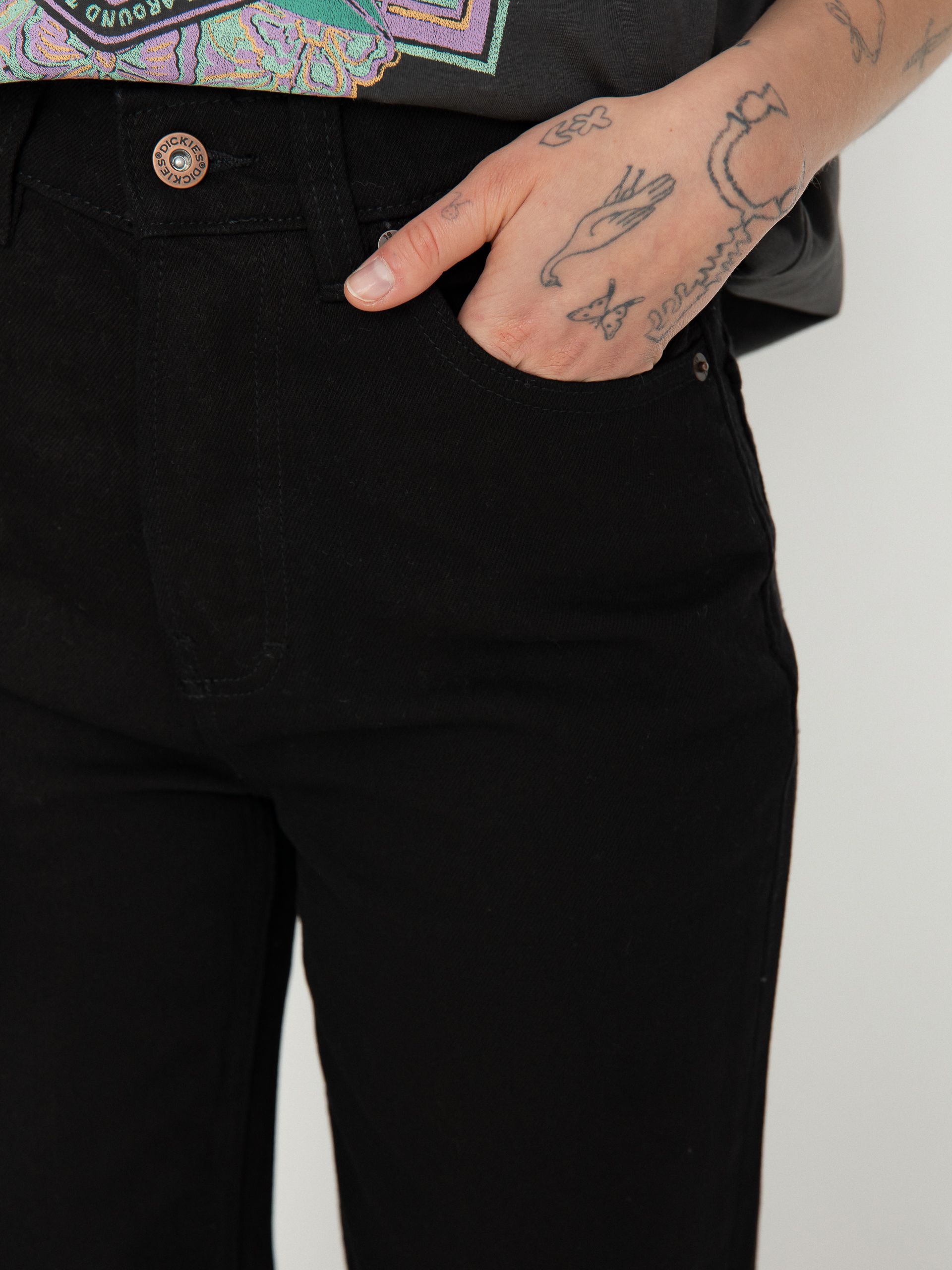 Spodnie Dickies Thomasville Wmn (rinsed black)