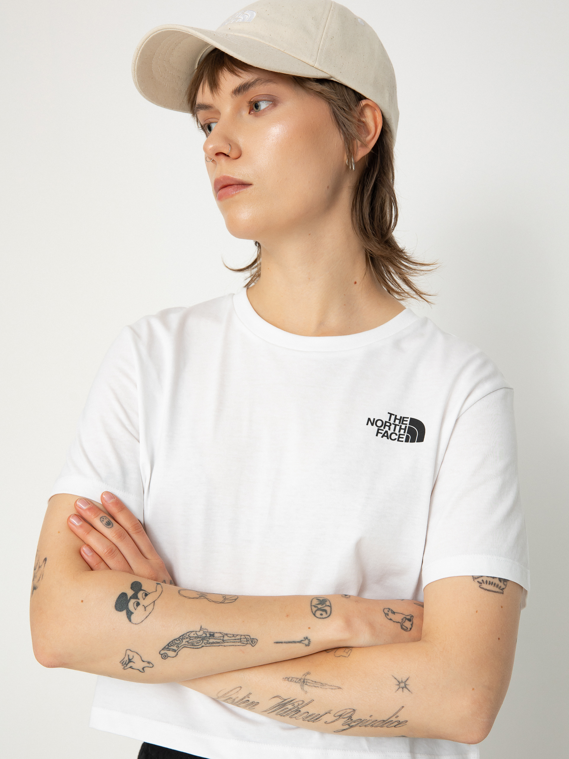 T-shirt The North Face Simple Dome Cropped Slim Wmn (tnf white)