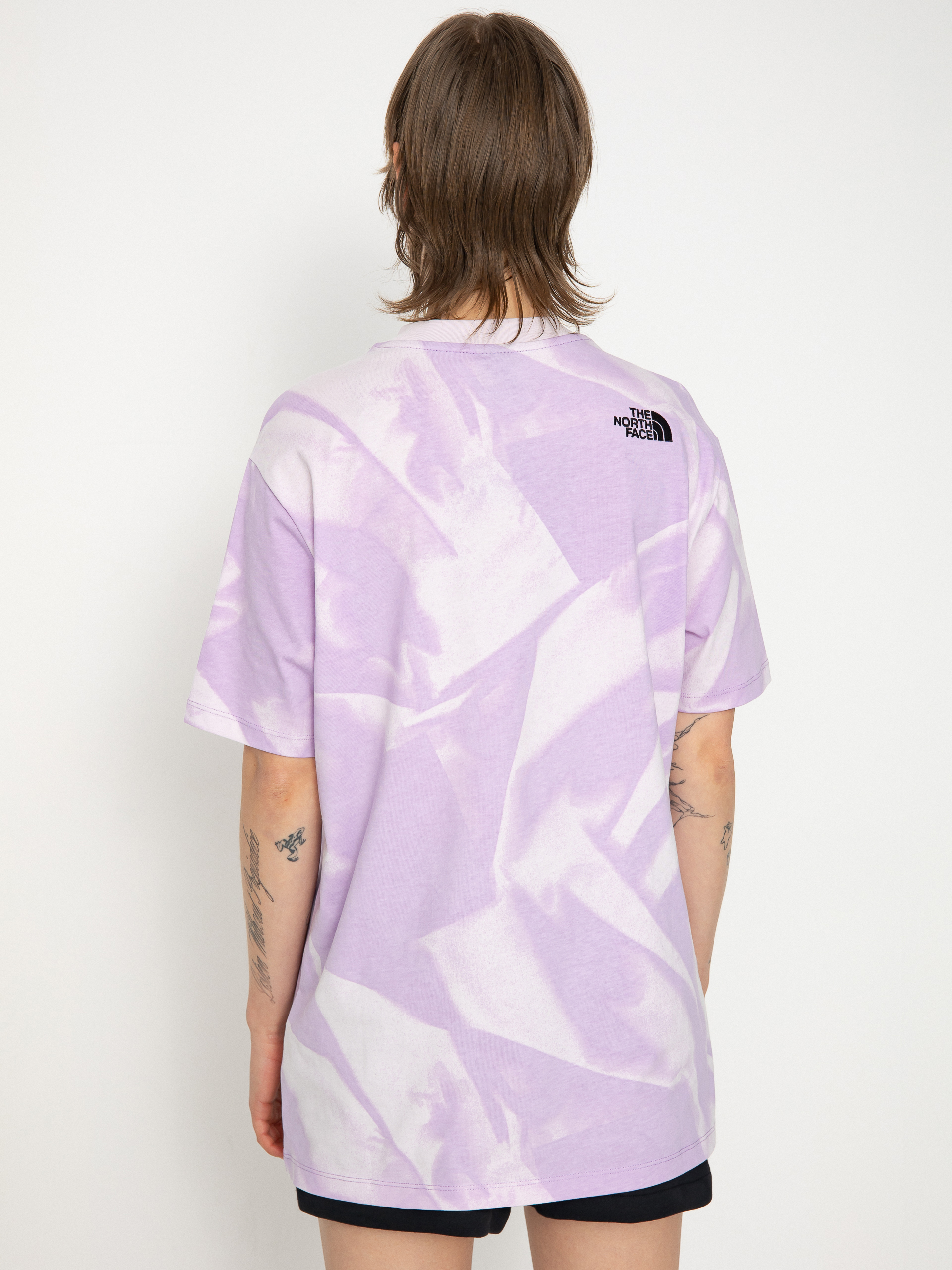 T-shirt The North Face Oversize Simple Dome Print Wmn (icy lilac garment fold)