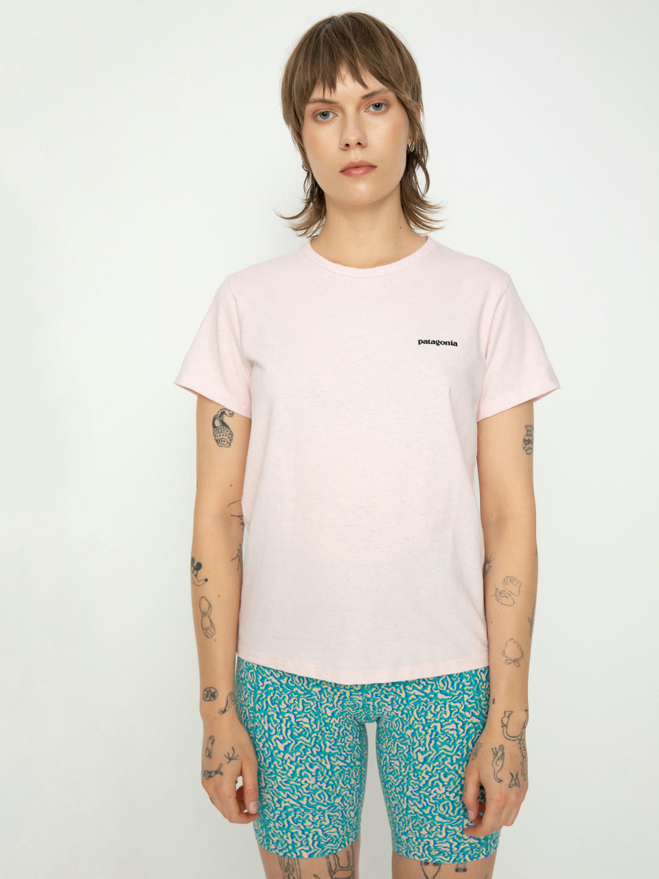 T-shirt Patagonia P-6 Logo Responsibili Wmn (p-6 outline whisker pink)