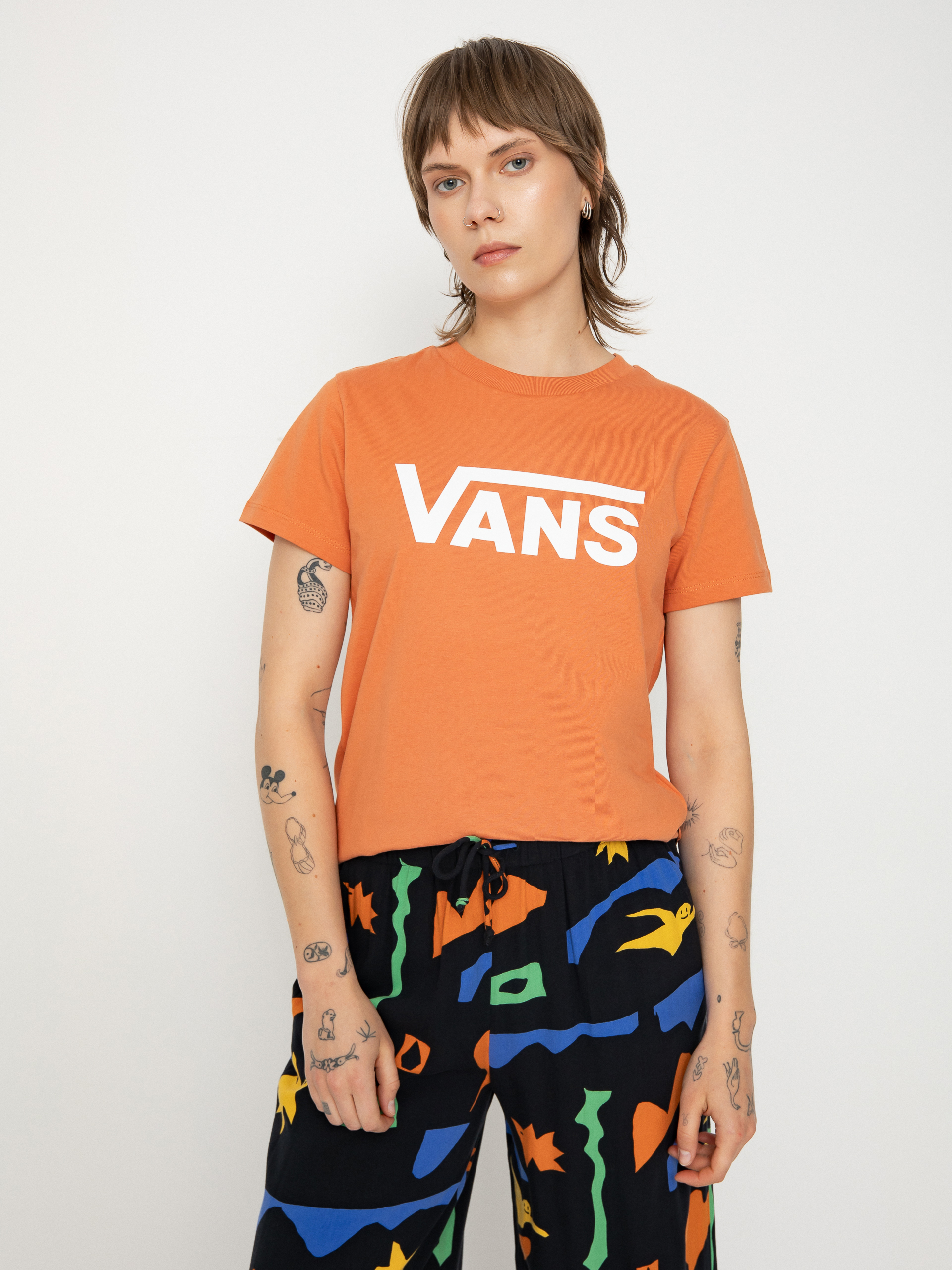 T-shirt Vans Flying V Crew Wmn (flying v autumn leaf)