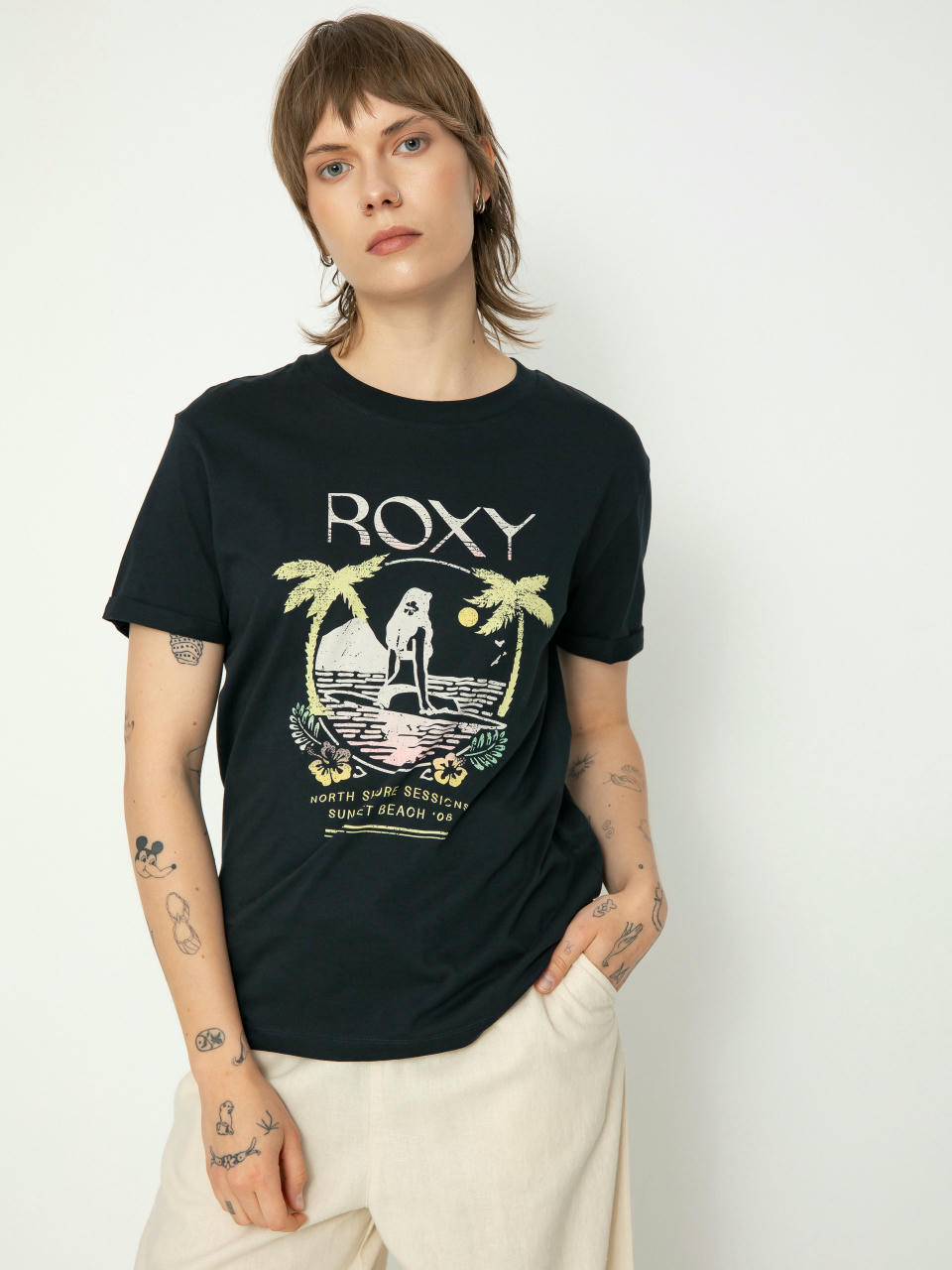 T-shirt Roxy Summer Fun A Wmn (anthracite)