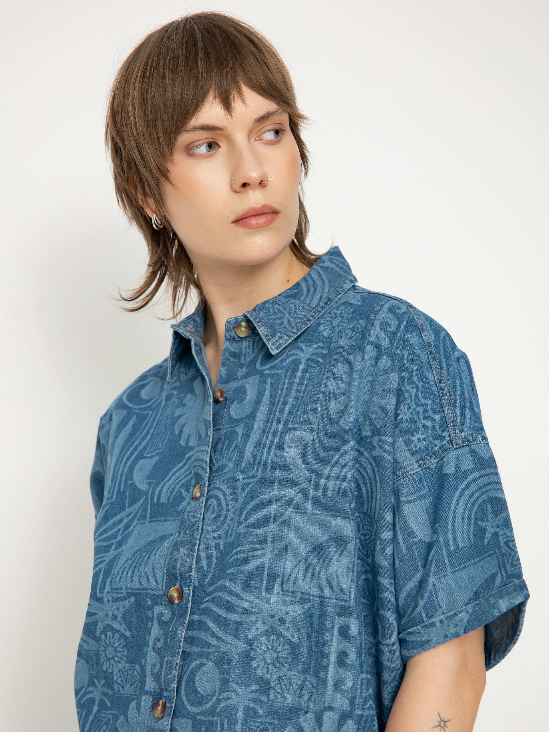 Koszula Roxy Beach Nostalgia Denim Wmn (medium blue)