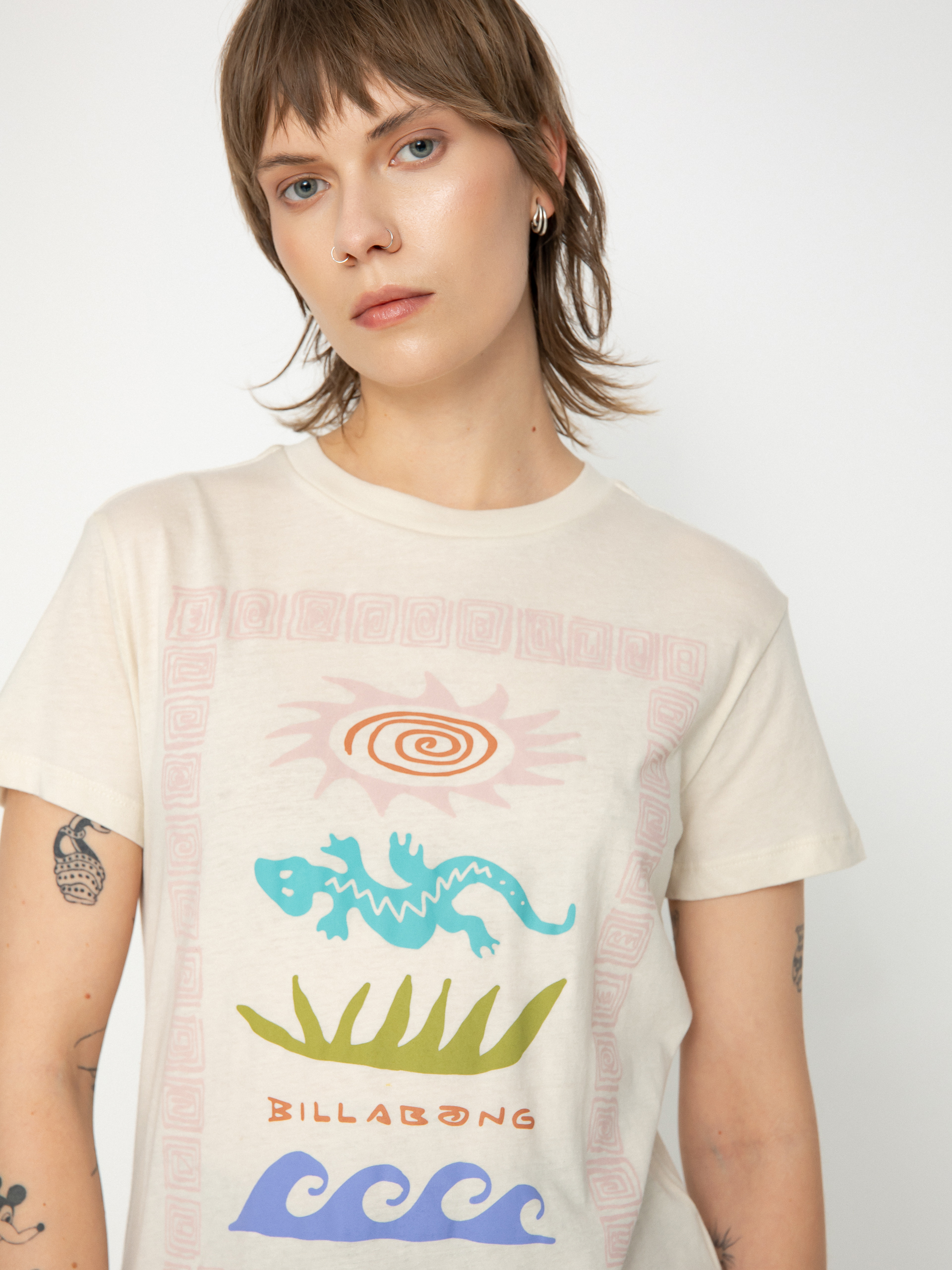 T-shirt Billabong Adiv Wmn (white cap)