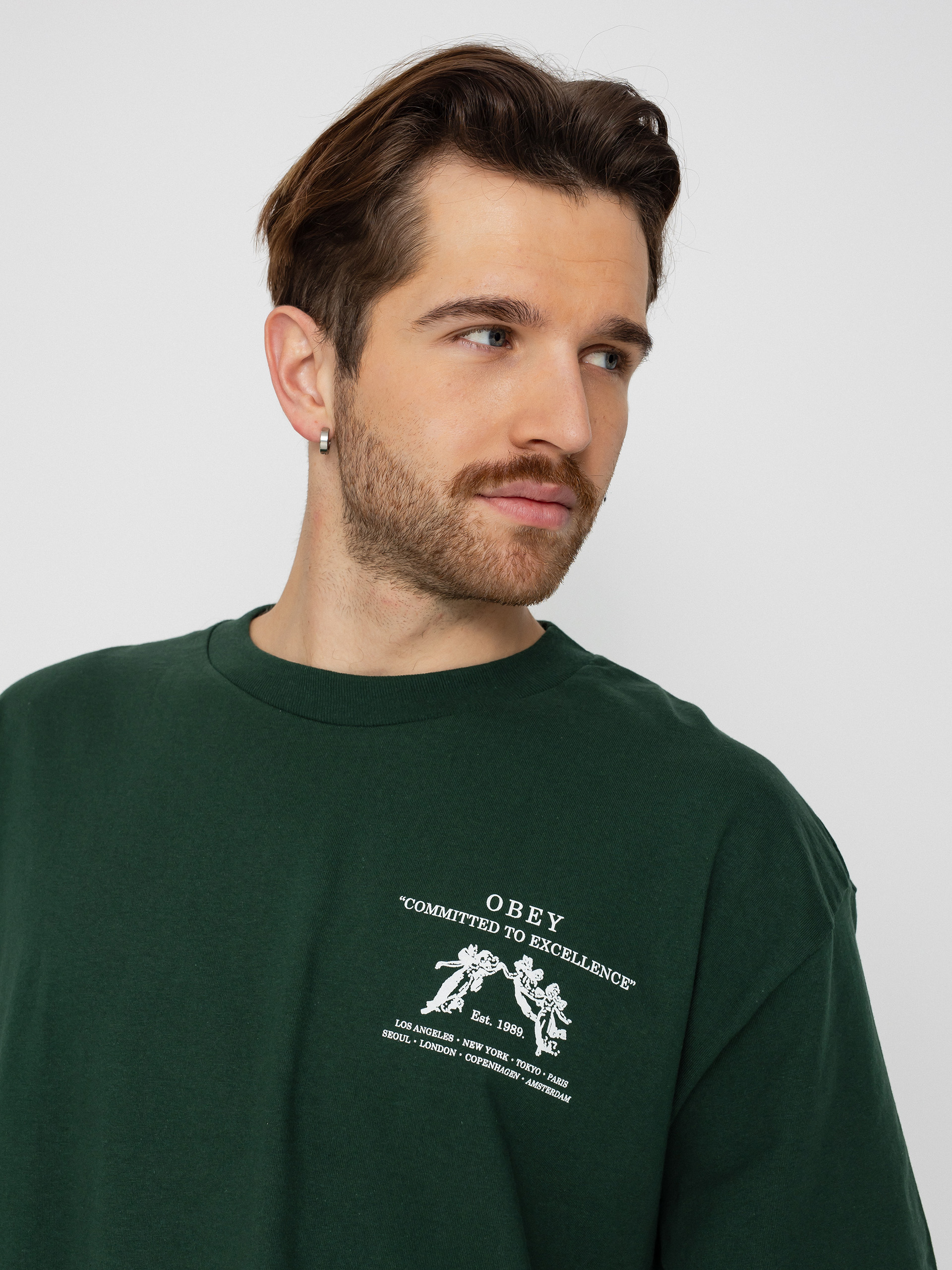 T-shirt OBEY Committed To Excellence (forest green)