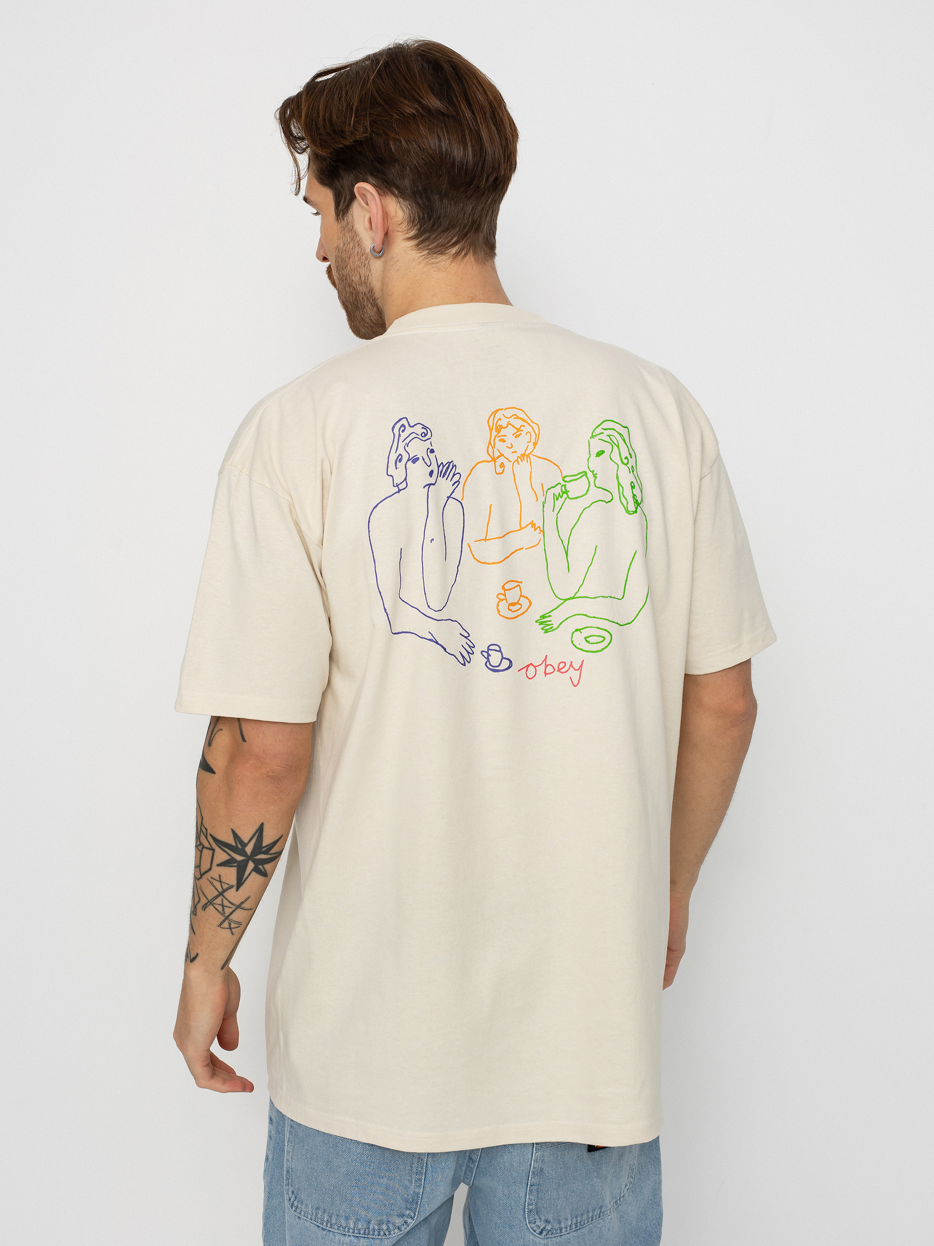 T-shirt OBEY Cup Of Tea (cream)