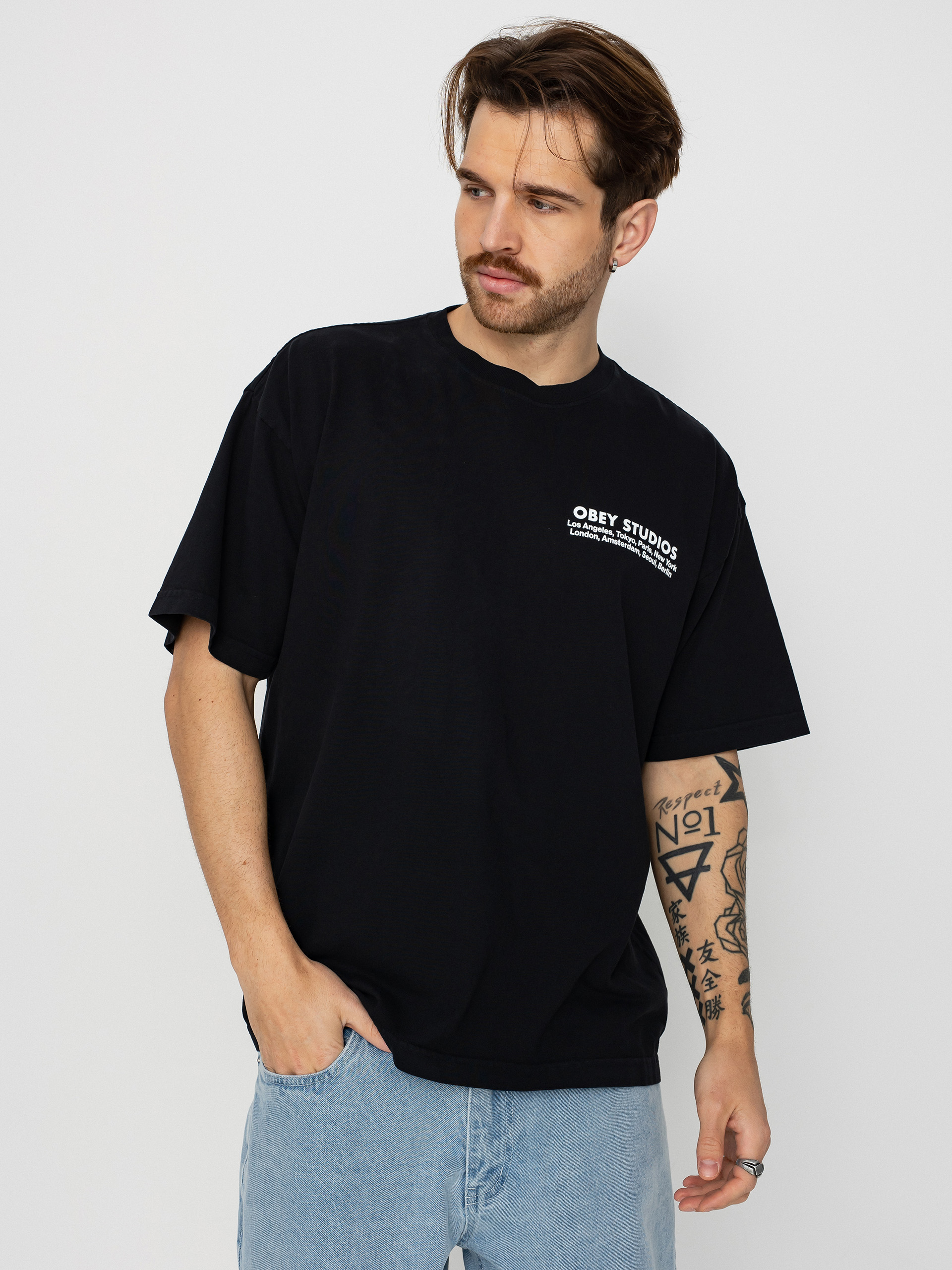 T-shirt OBEY Studios Eye (jet black)