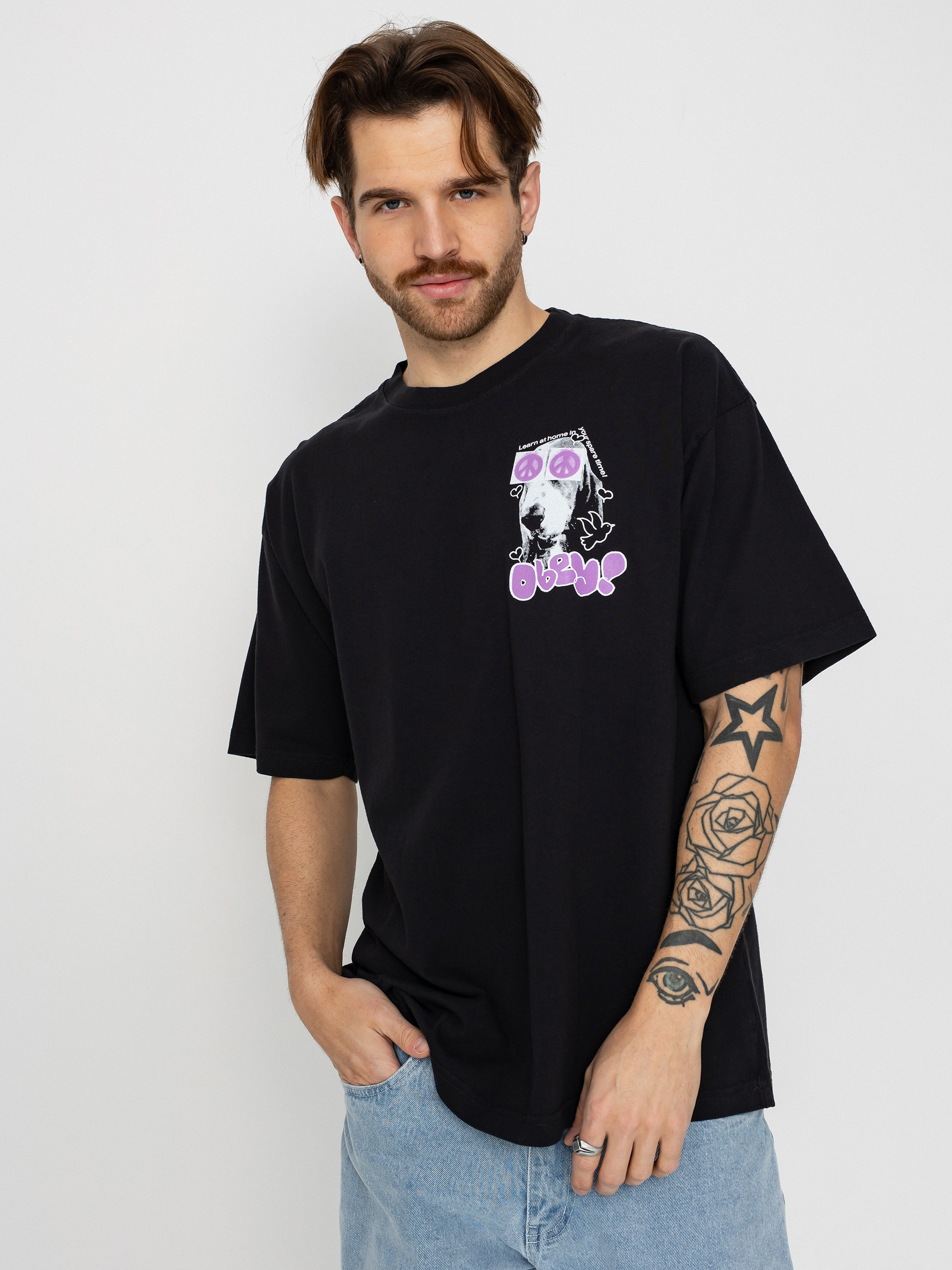 T-shirt OBEY Peace Eyes (vintage black)
