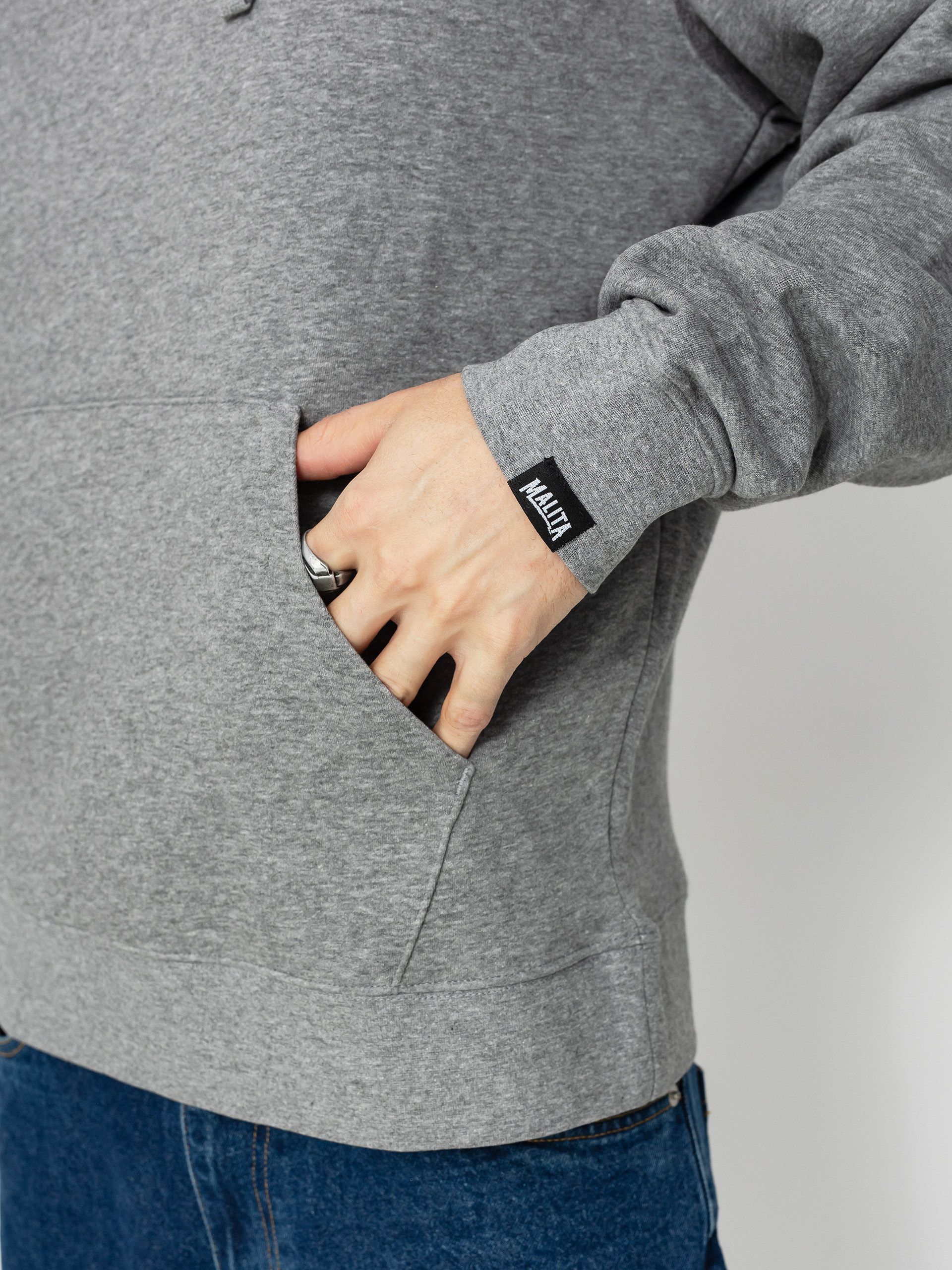 Bluza z kapturem Malita Logo Thunder (grey)