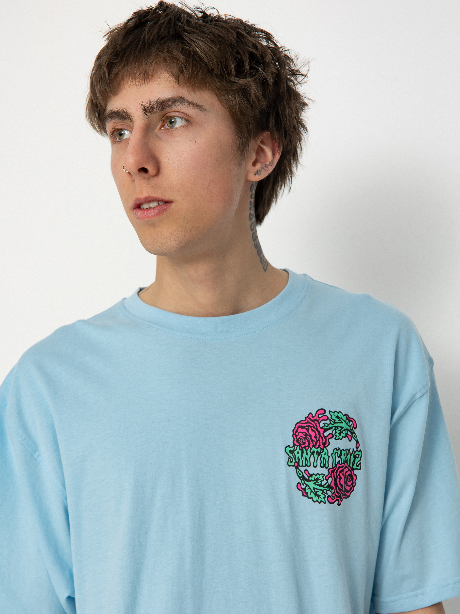 T-shirt Santa Cruz Dressen Rose Crew Two (sky blue)