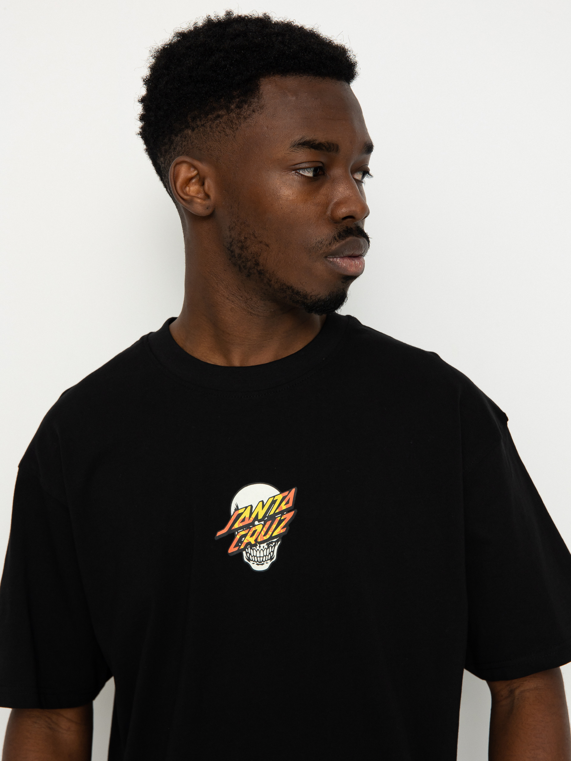 T-shirt Santa Cruz Dressen Skull Dot Front (black)