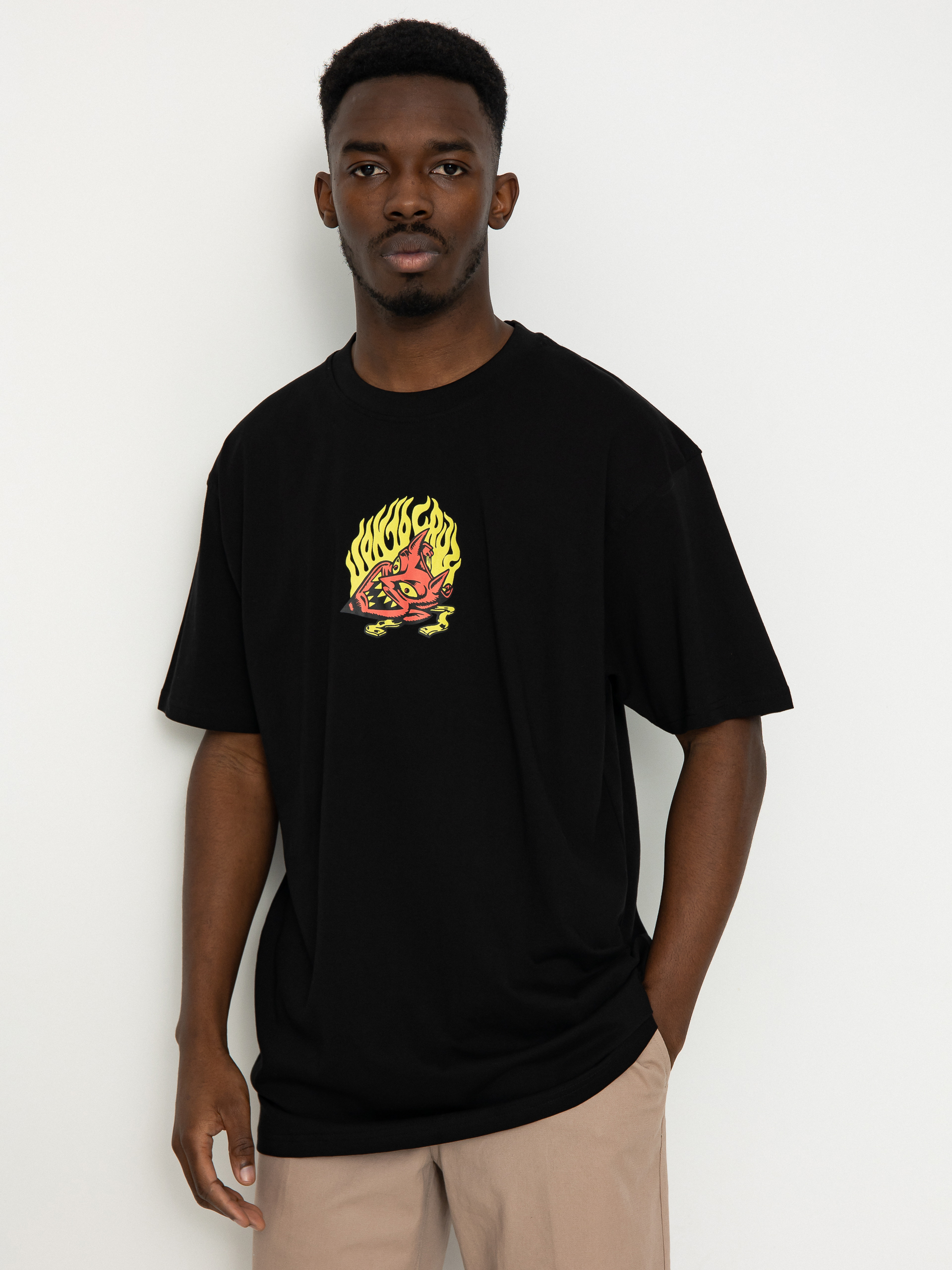 T-shirt Santa Cruz Delfino Devil Mask Front (black)