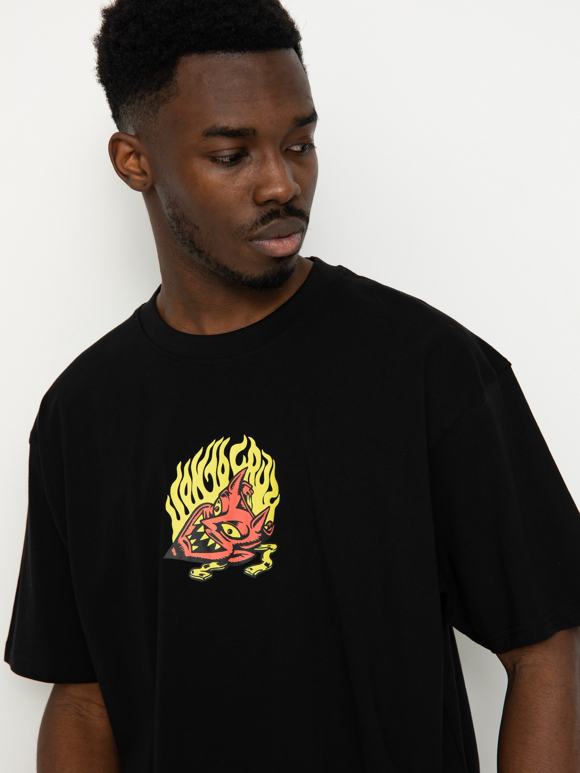 T-shirt Santa Cruz Delfino Devil Mask Front (black)